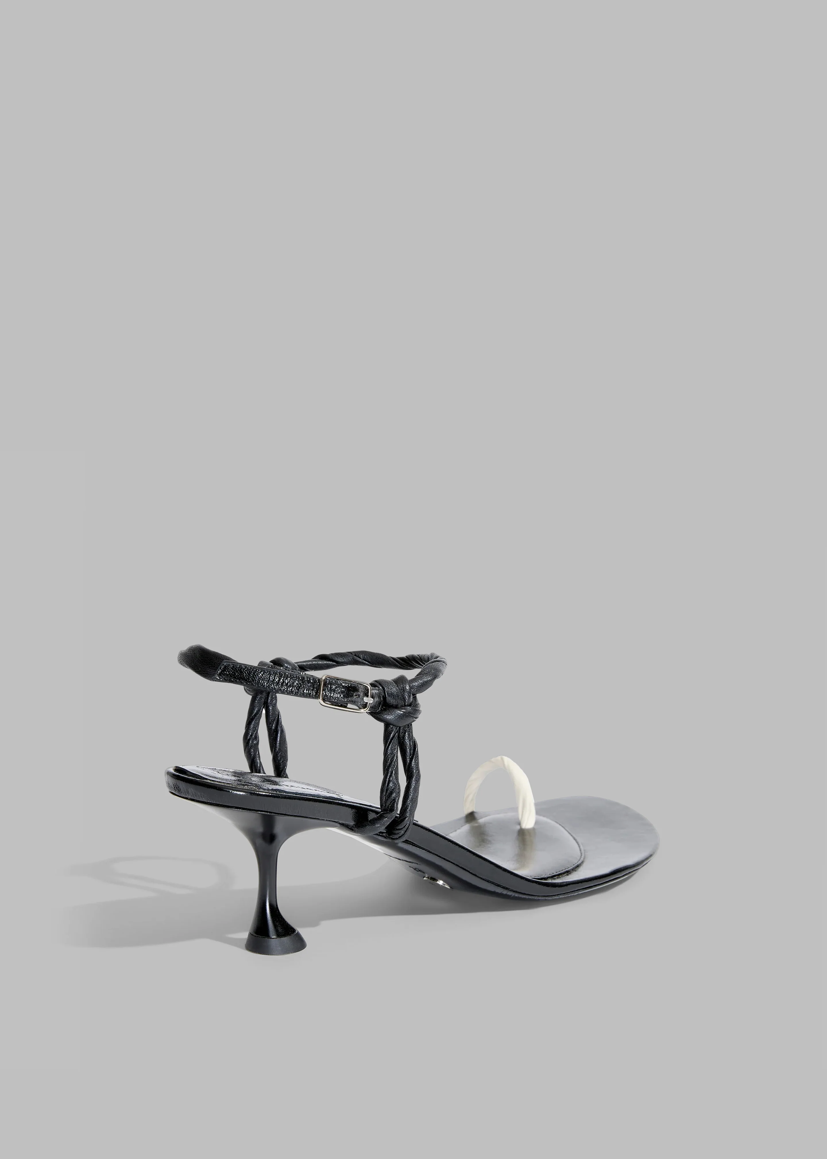 Proenza Schouler Tee Toe Ring Sandals - Black/Cream - Image 9