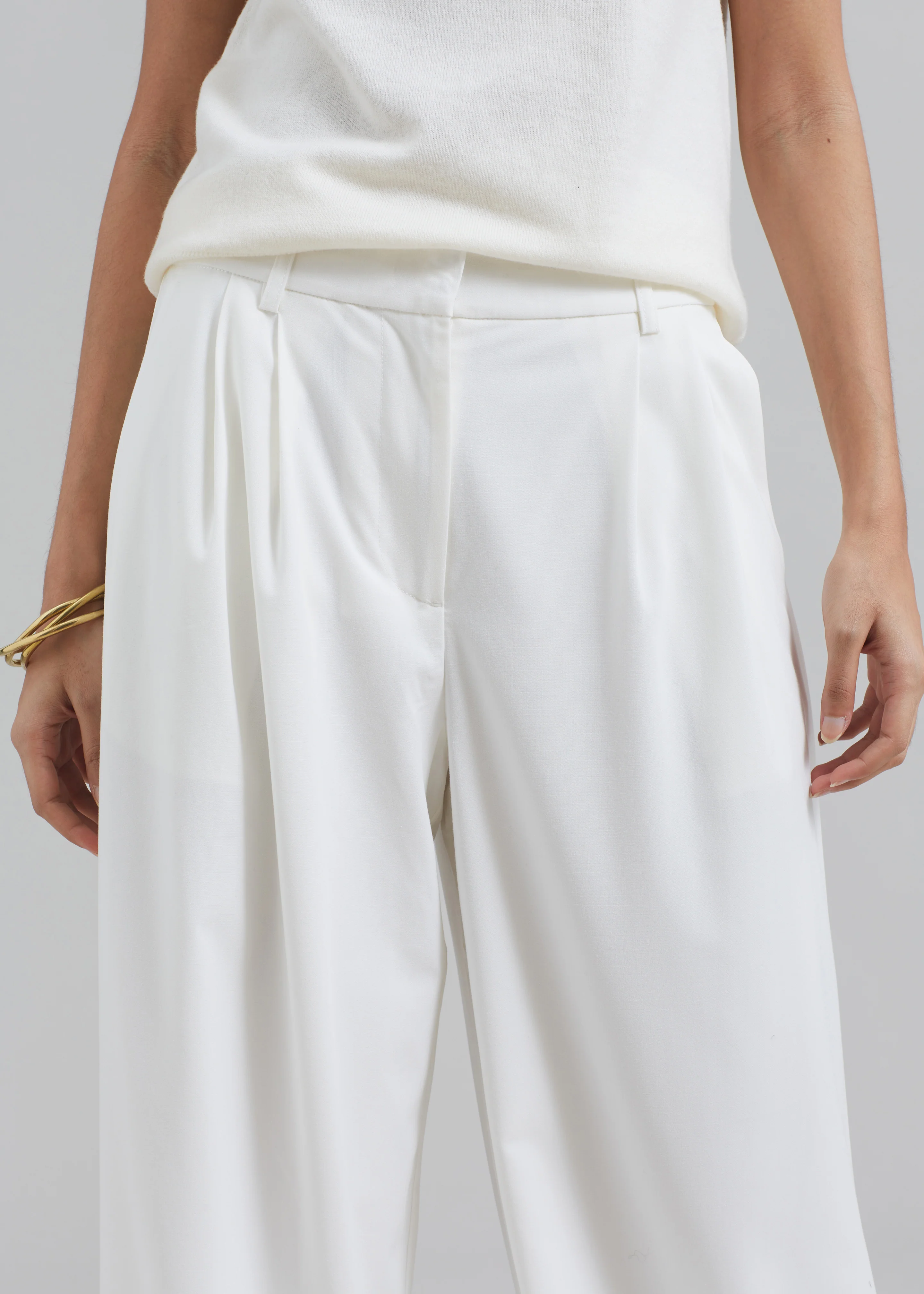 Remain Wide Pants with Pleats - Egret - Image 3