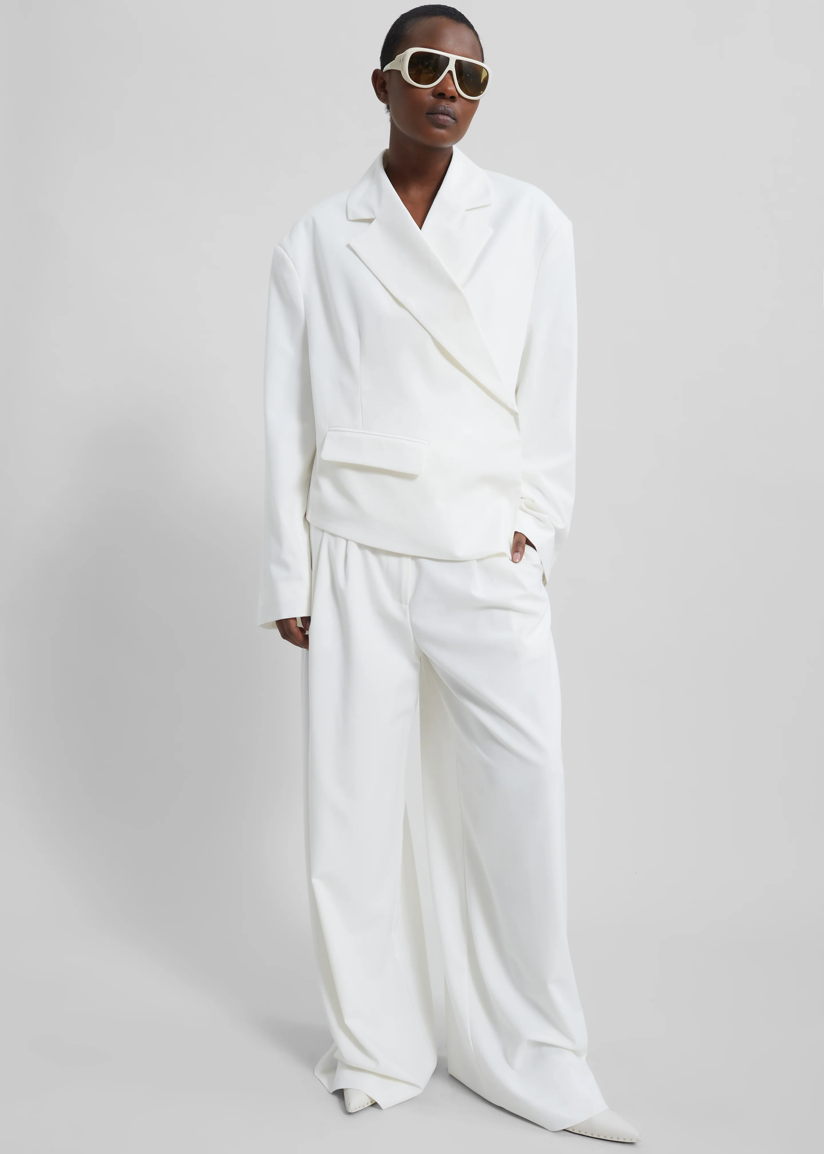 Remain Wide Pants with Pleats - Egret - Image 4
