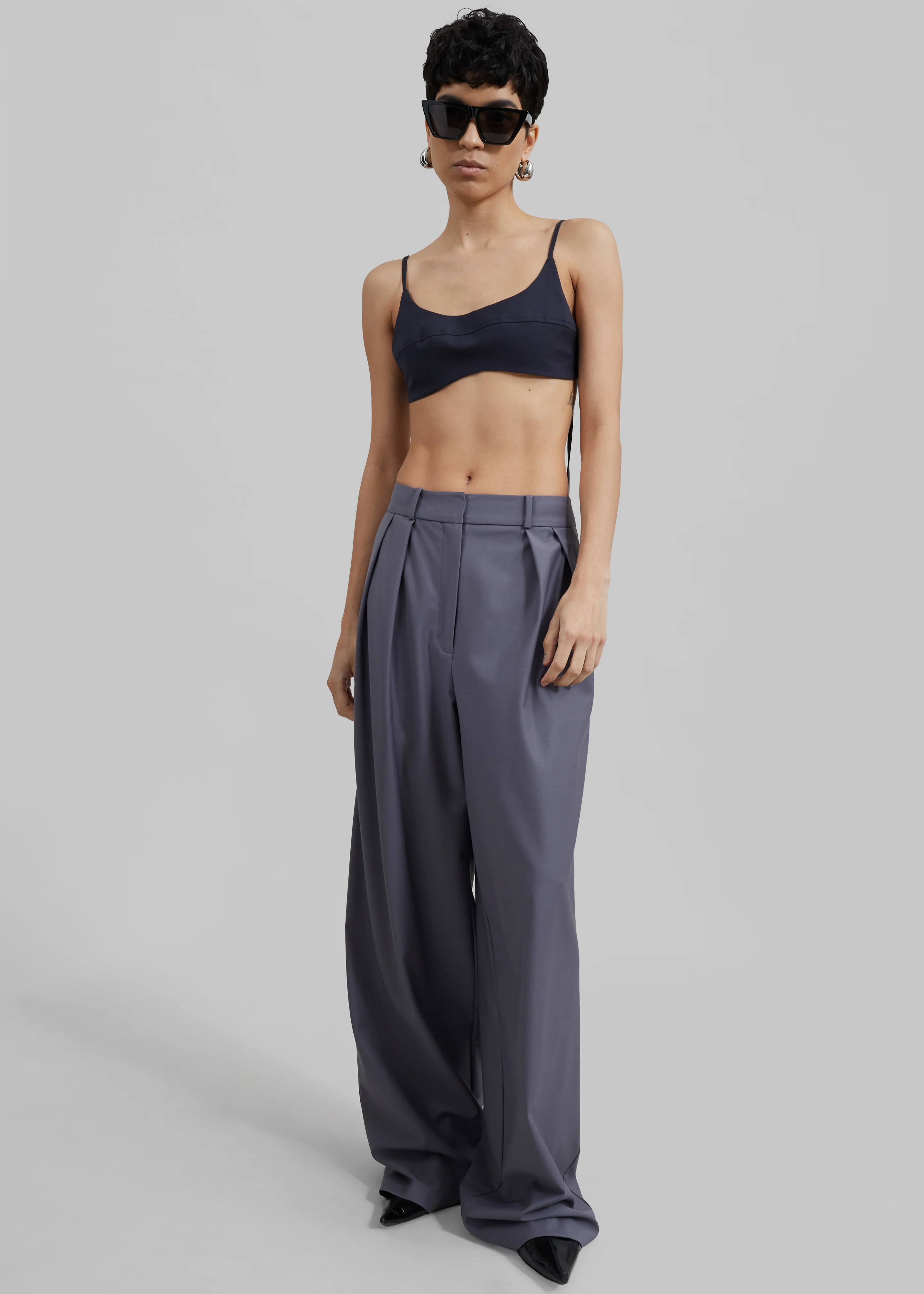 Ripley Pleated Trousers - Grey - Image 8