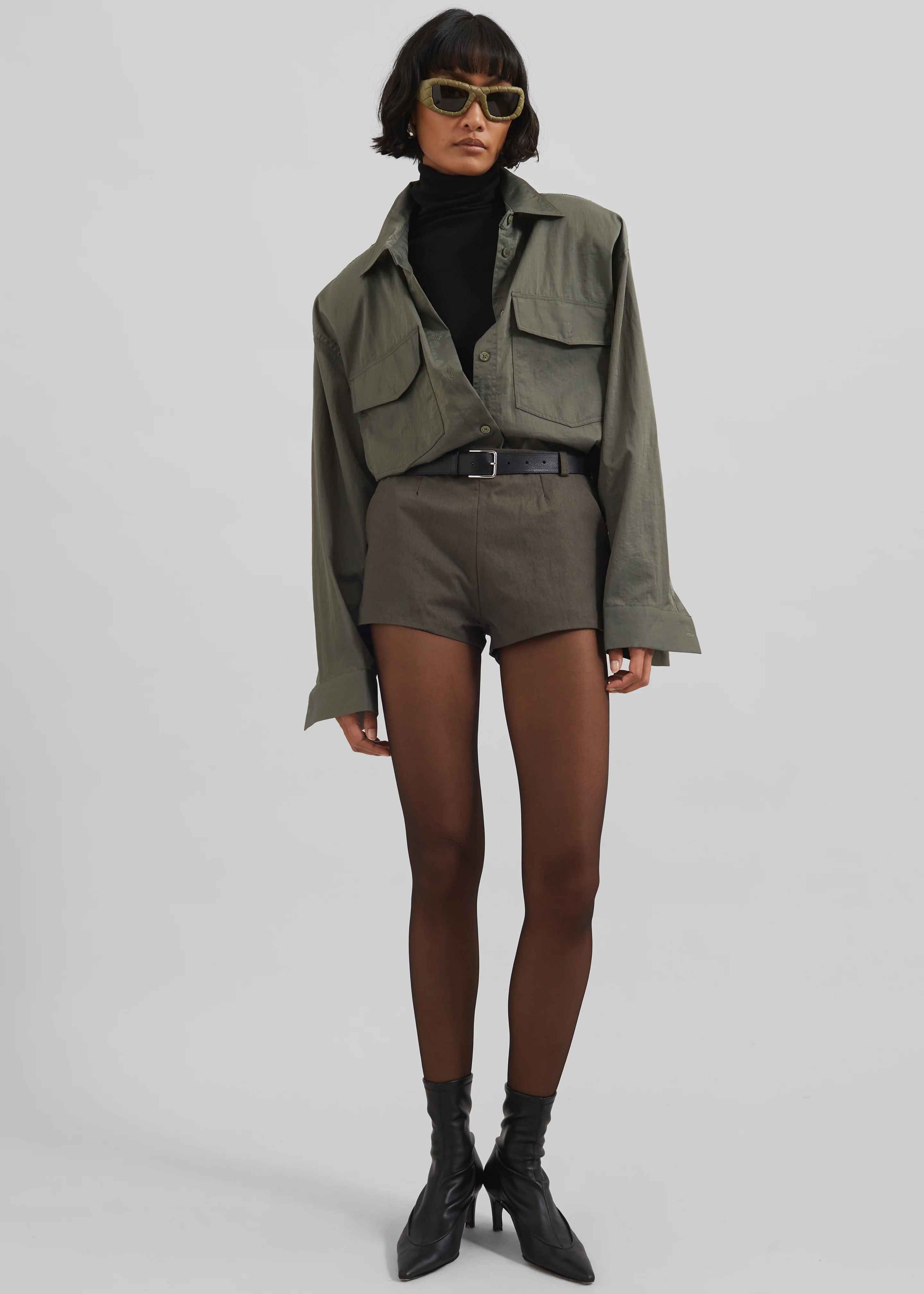 Rolen Hot Pants - Dark Olive - Image 4