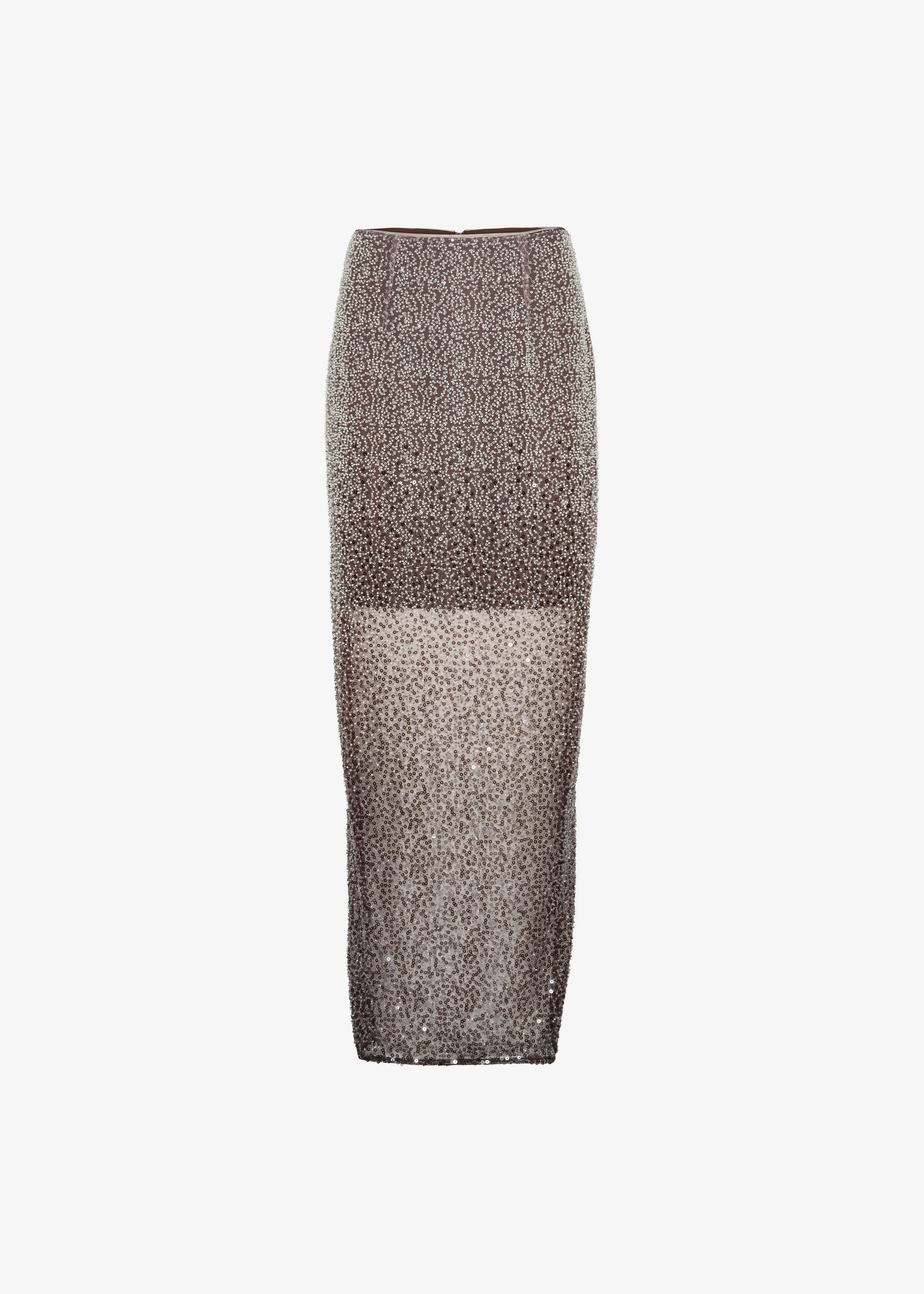 Rotate Beaded Maxi Skirt - Nougat Comb - Image 6