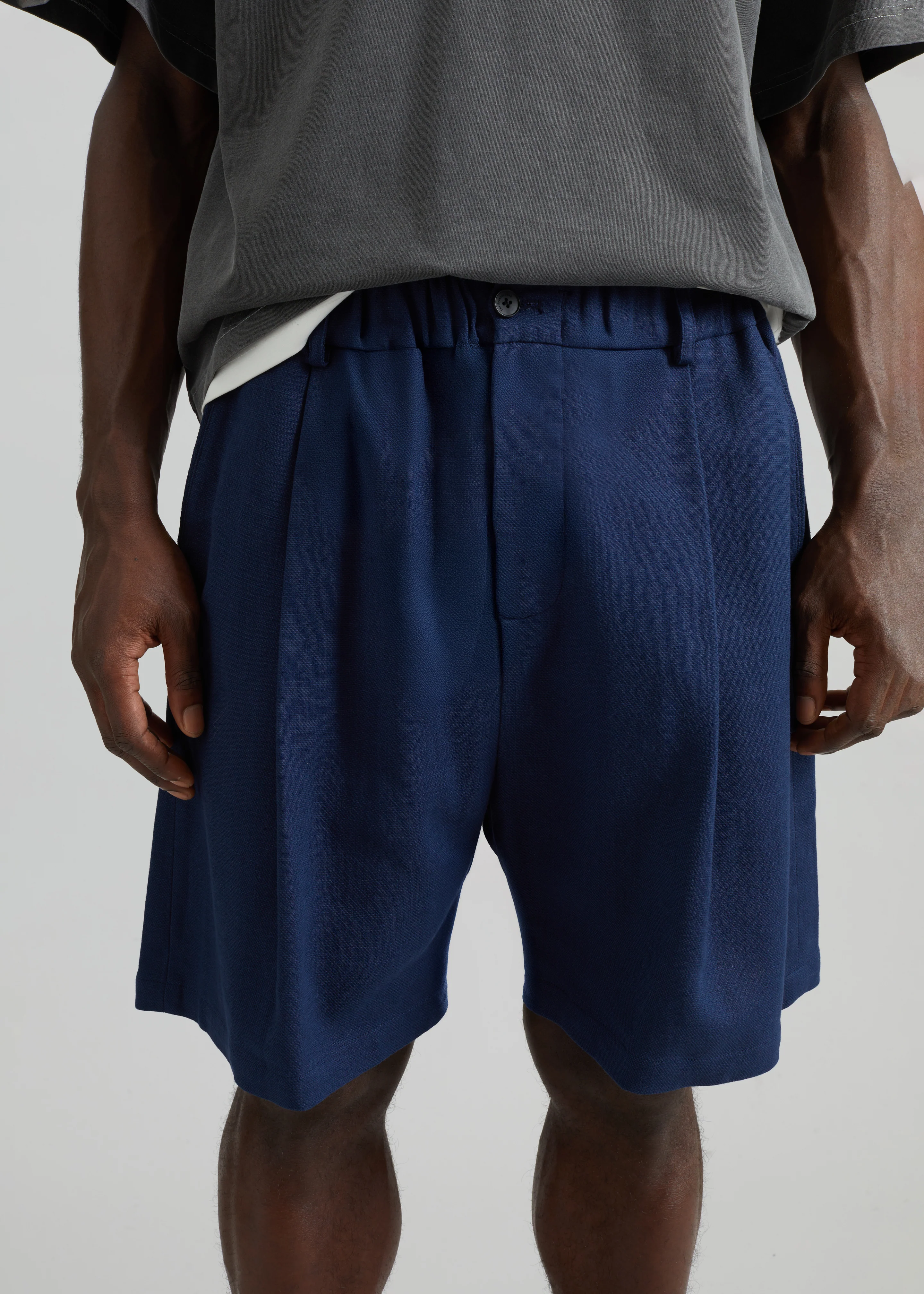 Sagres Linen Bermuda Shorts - Navy - Image 2