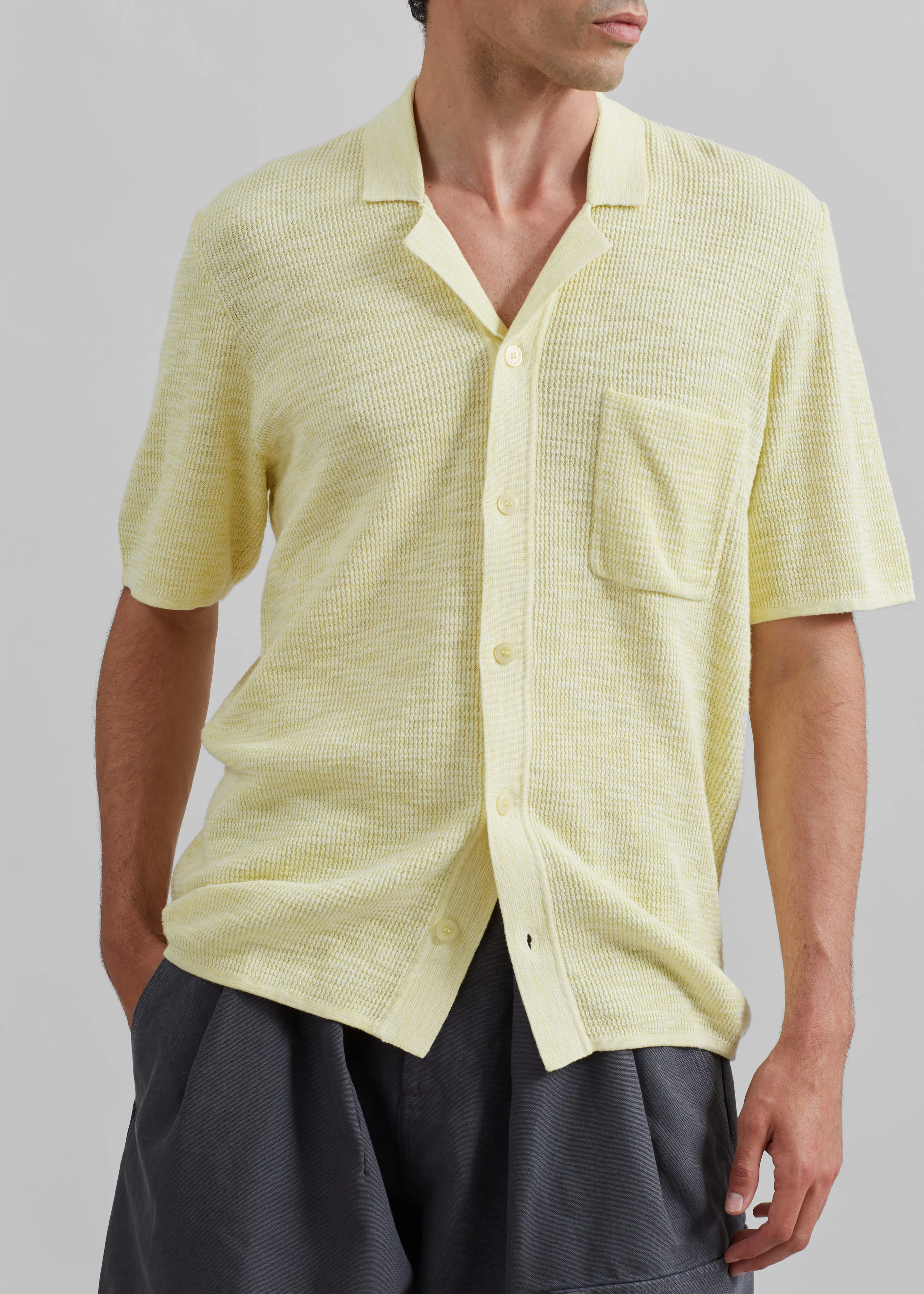 Samsøe Samsøe Larry Shirt - Wax Yellow Melange - Image 6