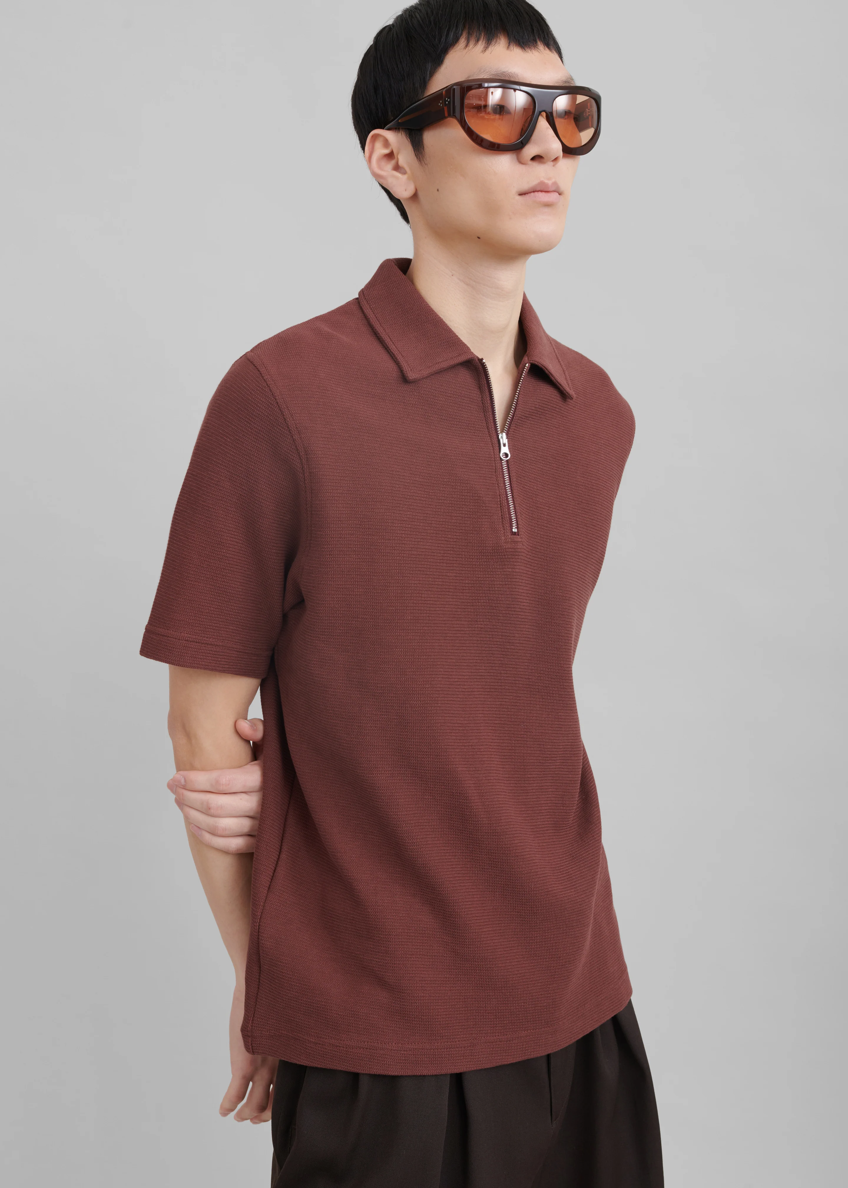 Samsøe Samsøe Saolli Hz Polo - Brown Stone - Image 5