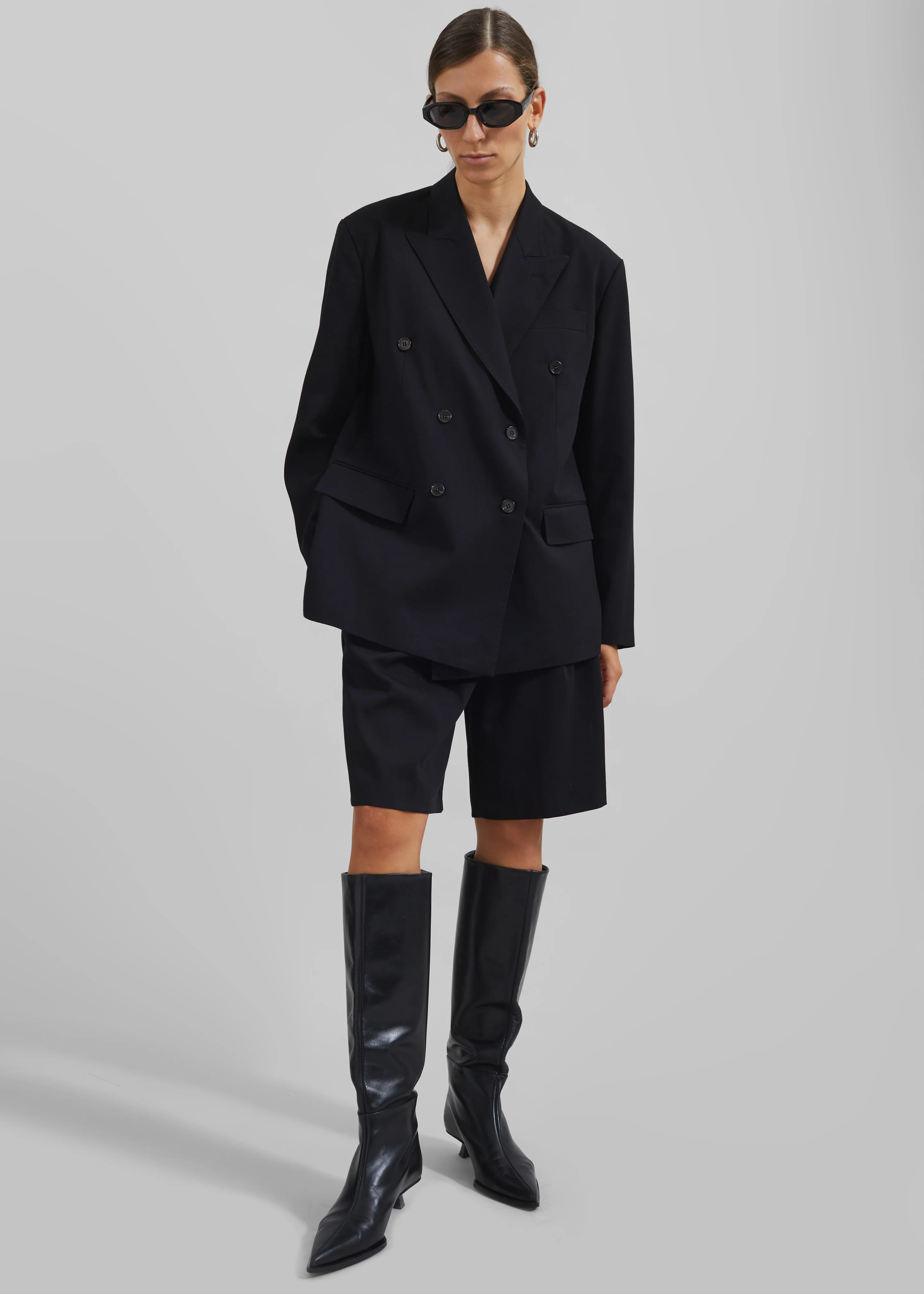 Sava Double Breasted Blazer - Black - Image 8