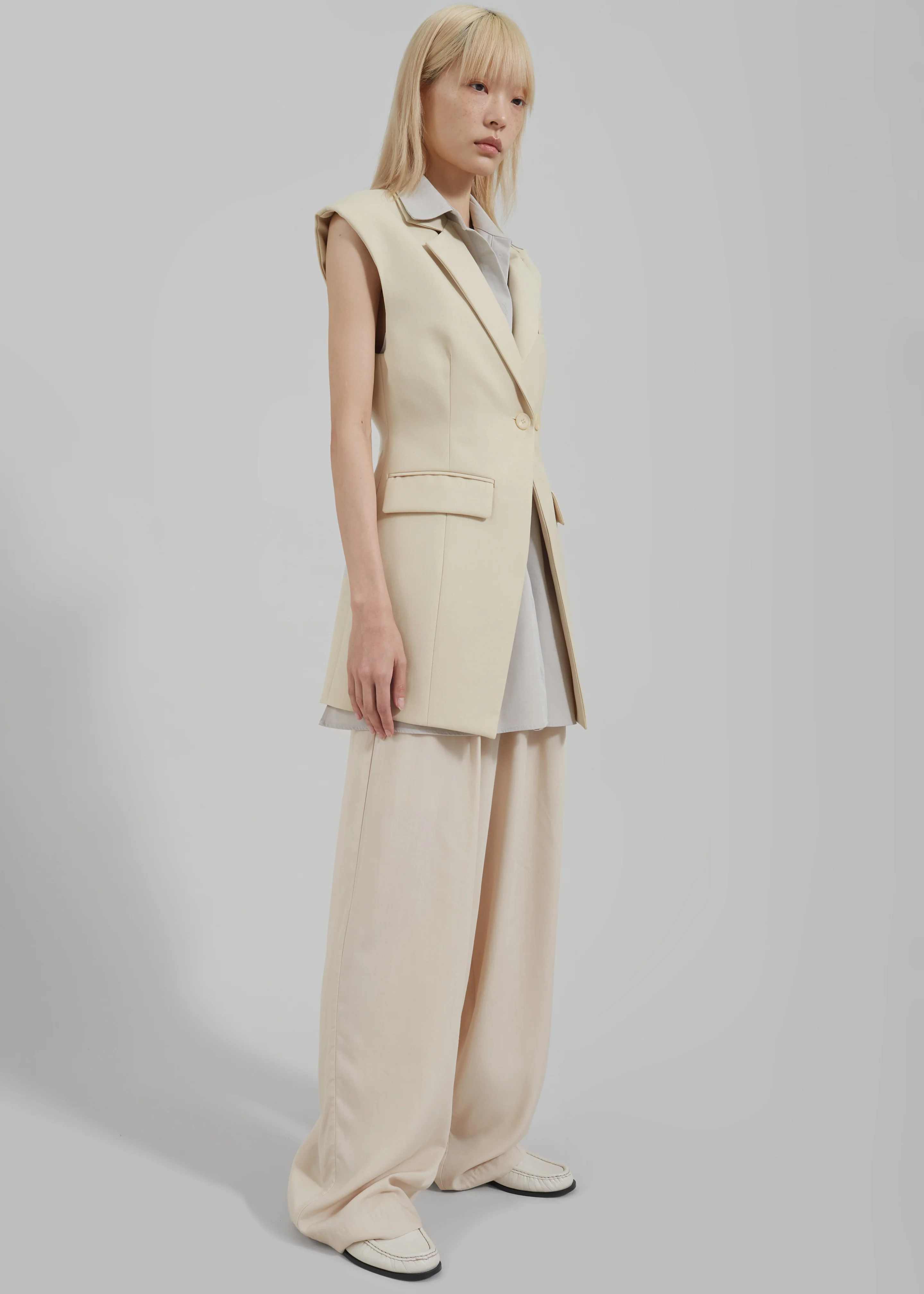 Shari Layered Vest - Beige - Image 5