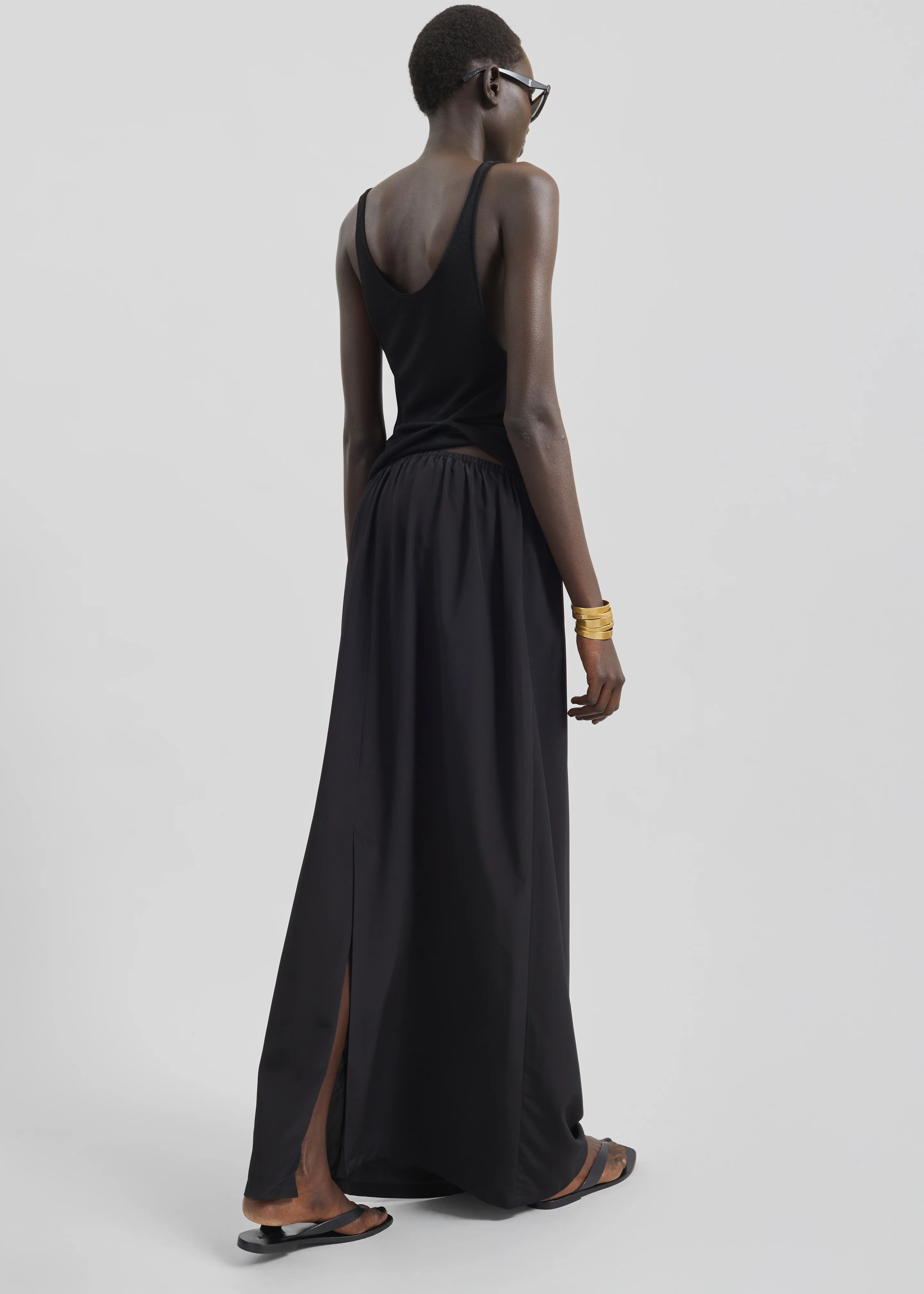 Sibena Silk Maxi Skirt - Black - Image 7