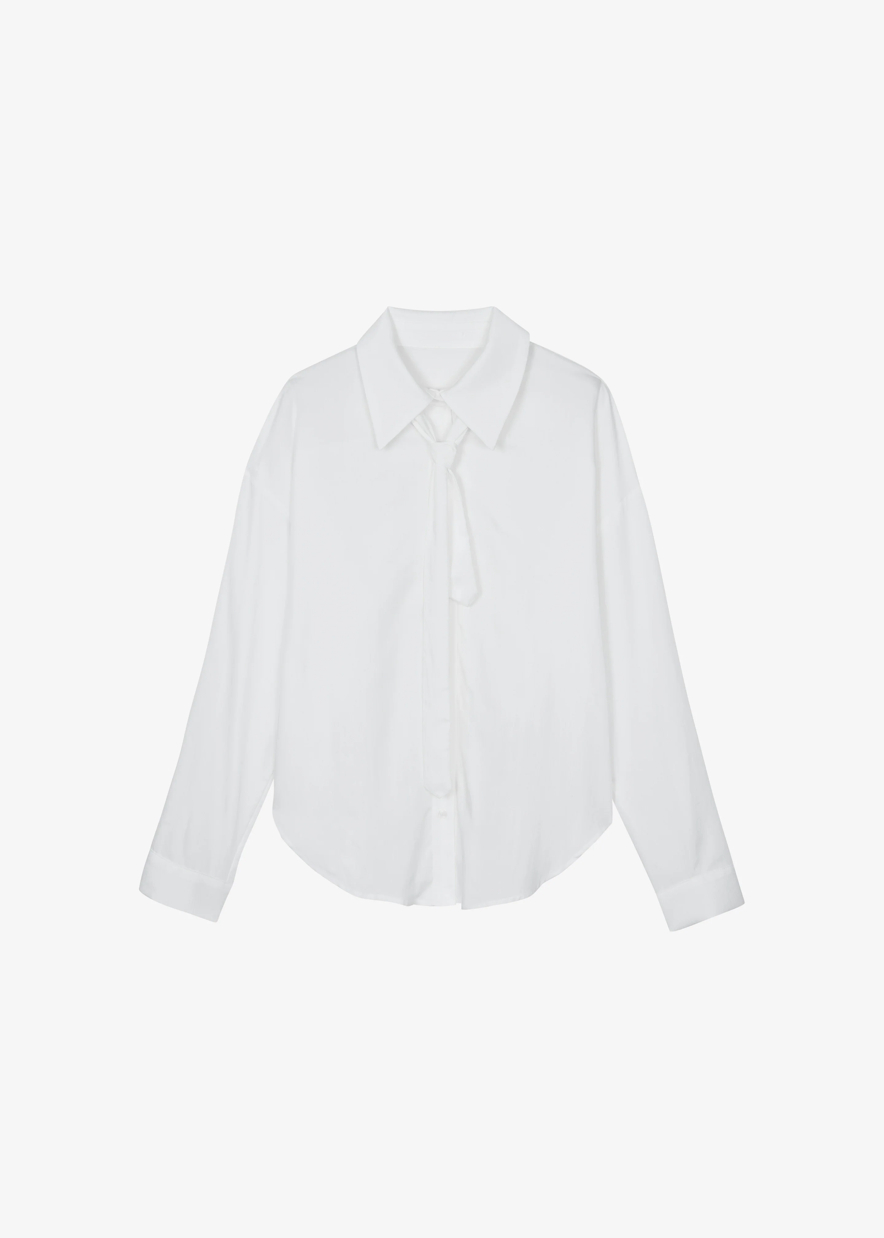 Silvan Neck Tie Shirt - White - Image 8