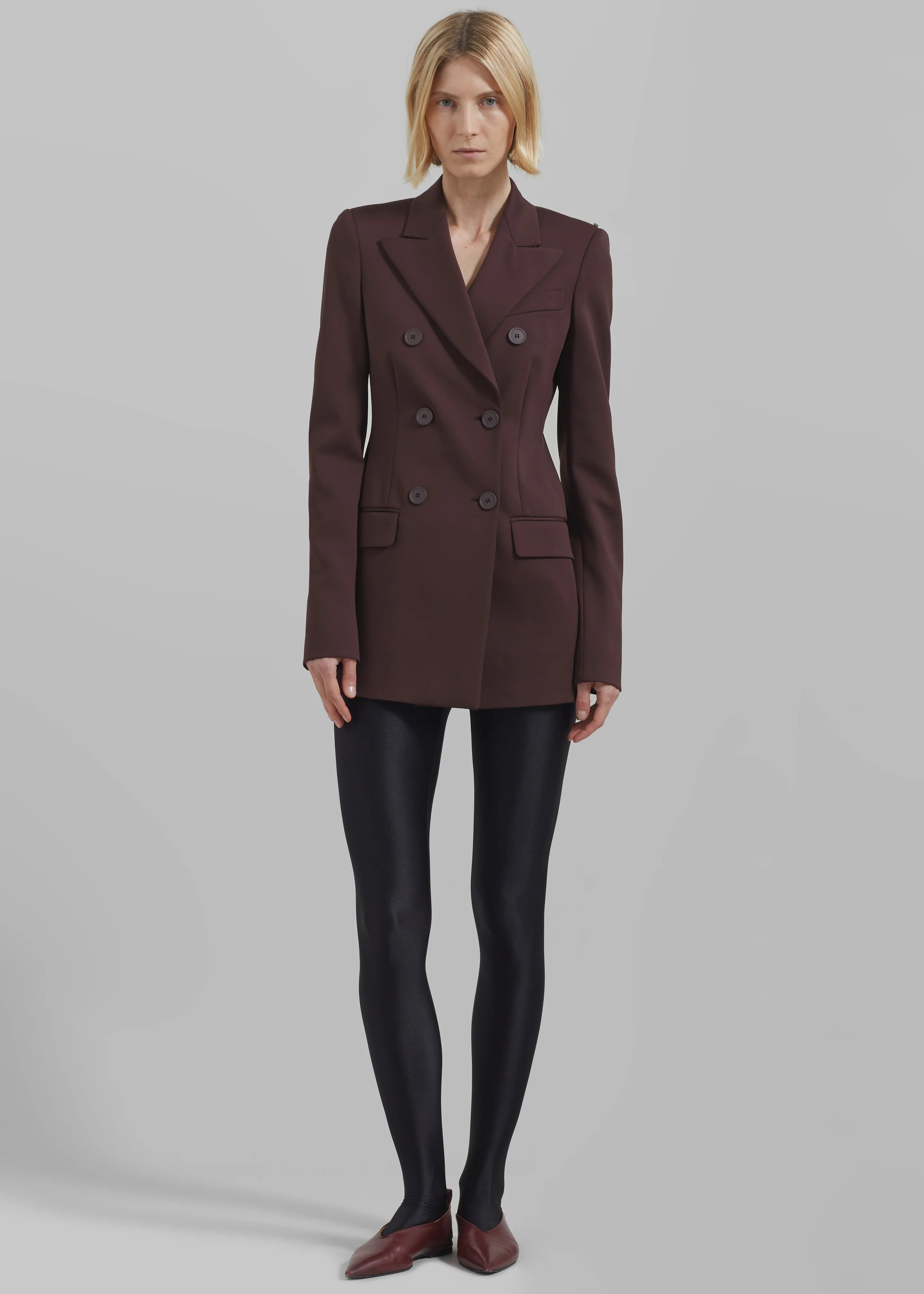 Sportmax Frizzo Scuba Jacket - Dark Brown - Image 5