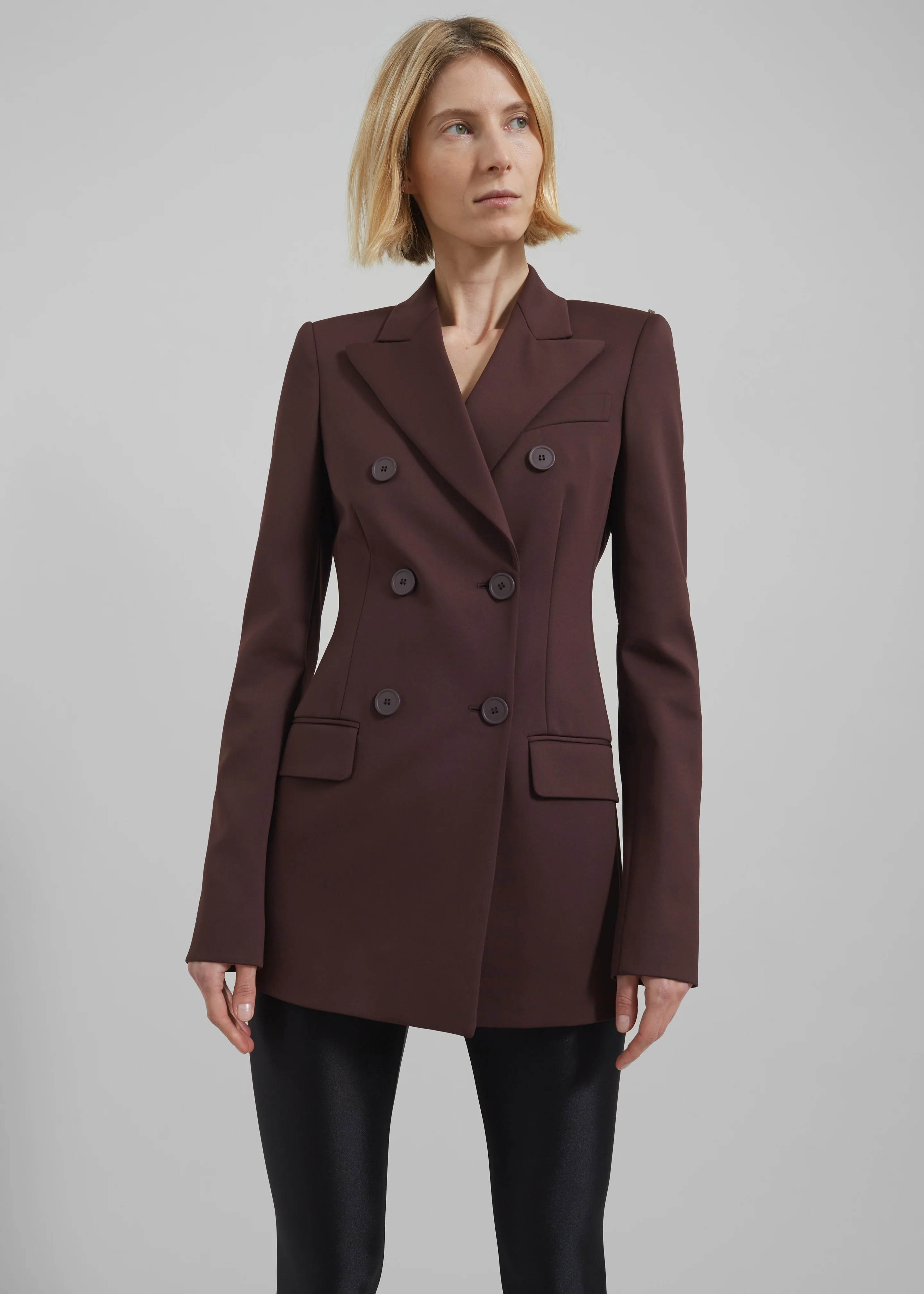 Sportmax Frizzo Scuba Jacket - Dark Brown - Image 6