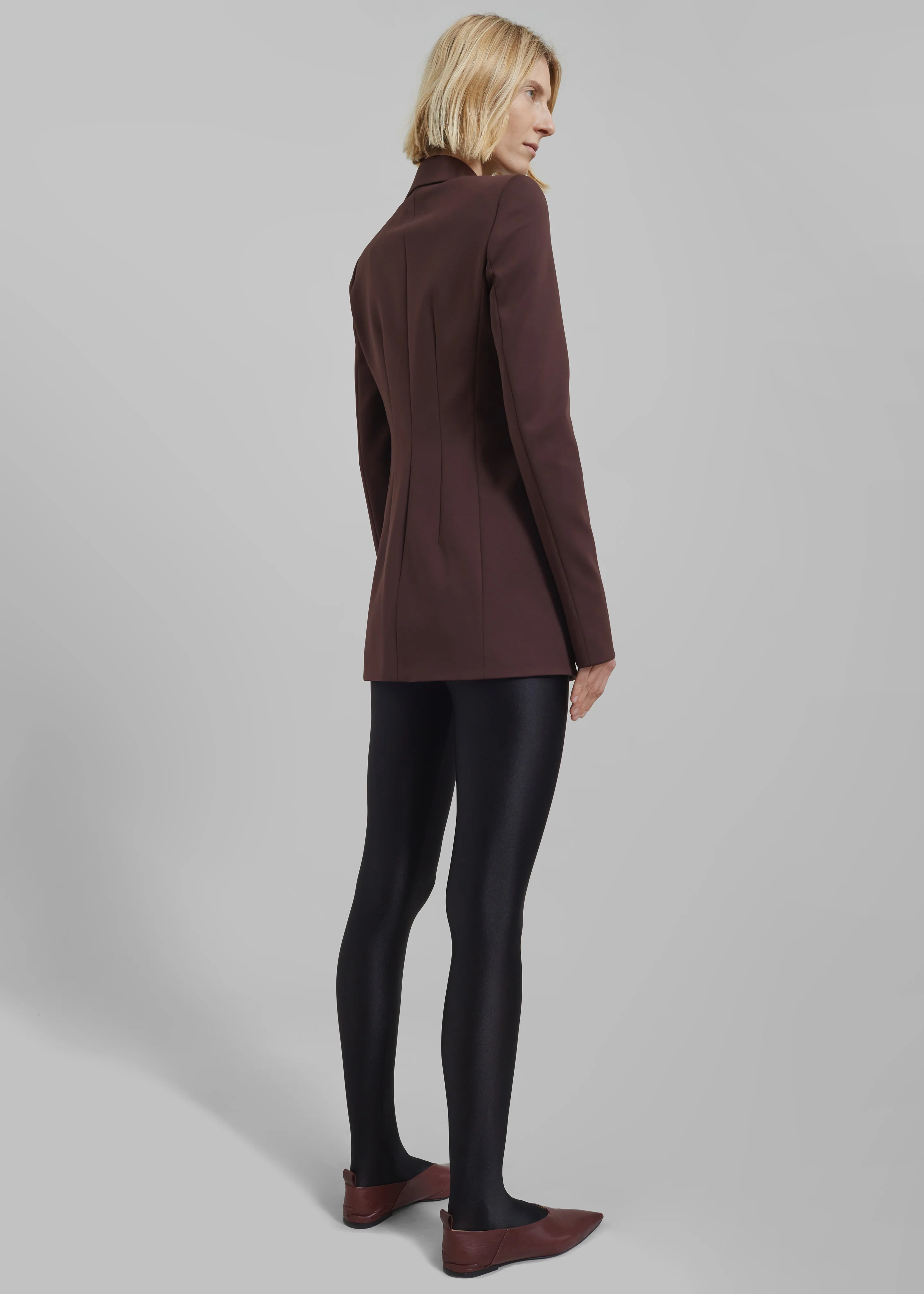 Sportmax Frizzo Scuba Jacket - Dark Brown - Image 7