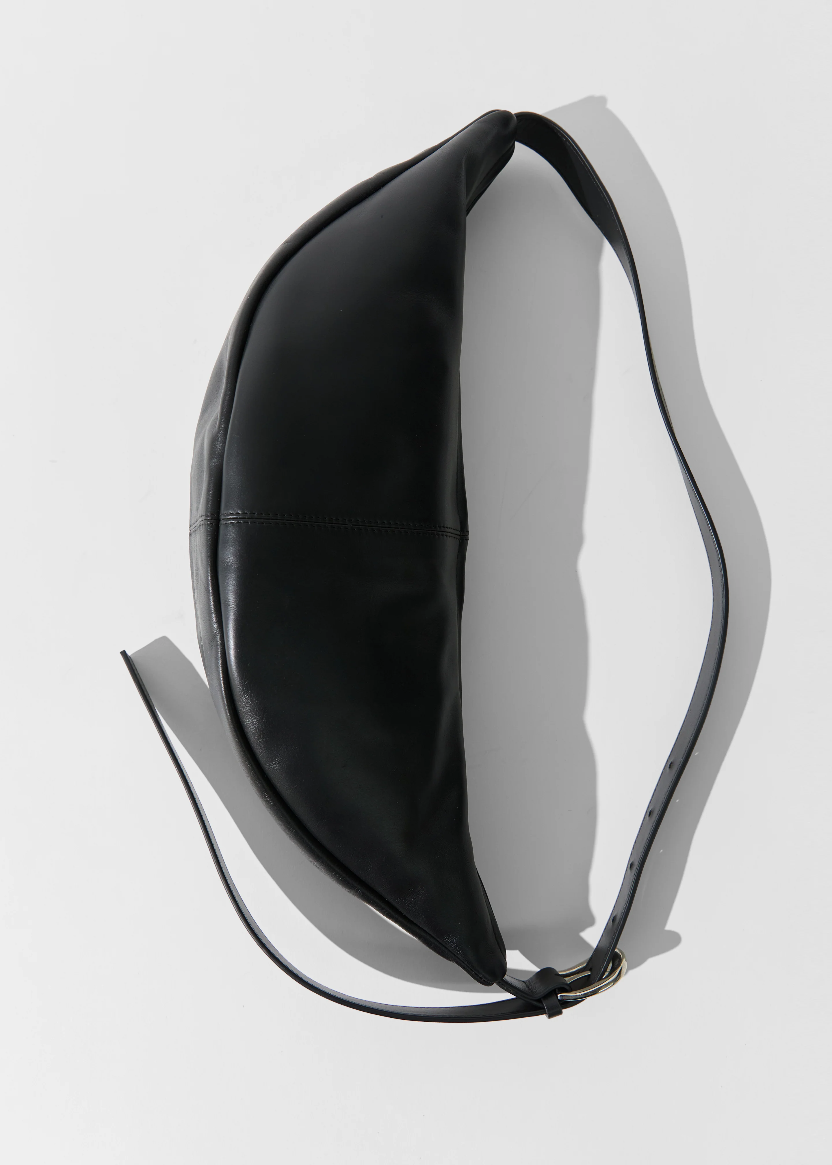 St. Agni Adjustable Slim Crescent Bag - Black - Image 5
