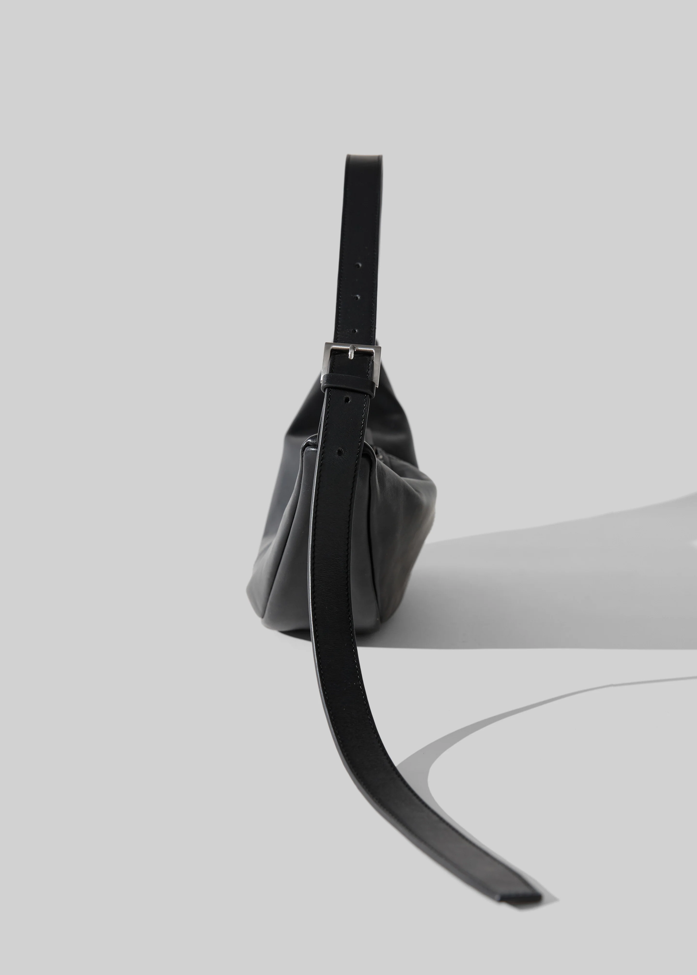 St. Agni Adjustable Slim Crescent Bag - Black - Image 6