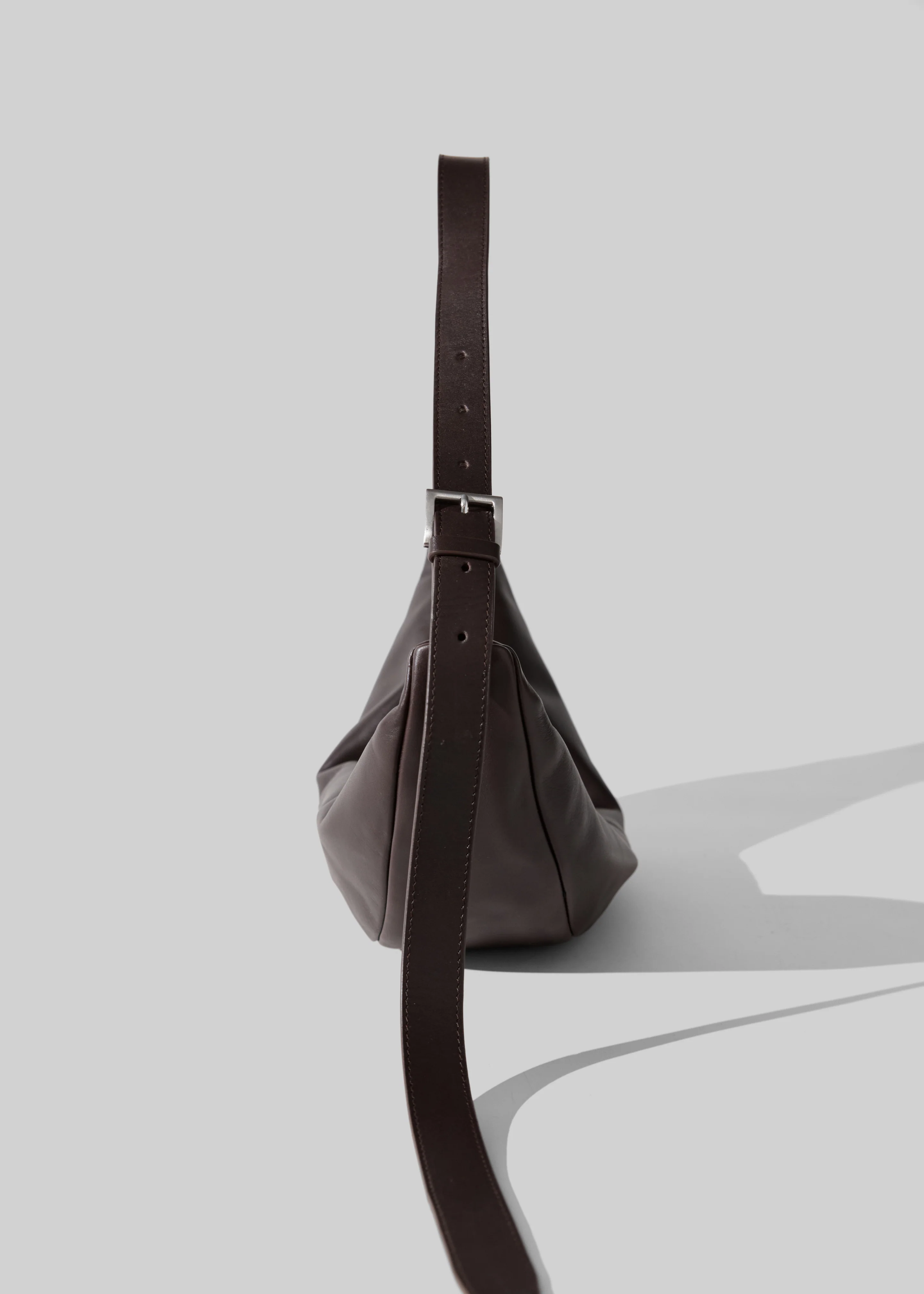 St. Agni Adjustable Slim Crescent Bag - Coffee - Image 8