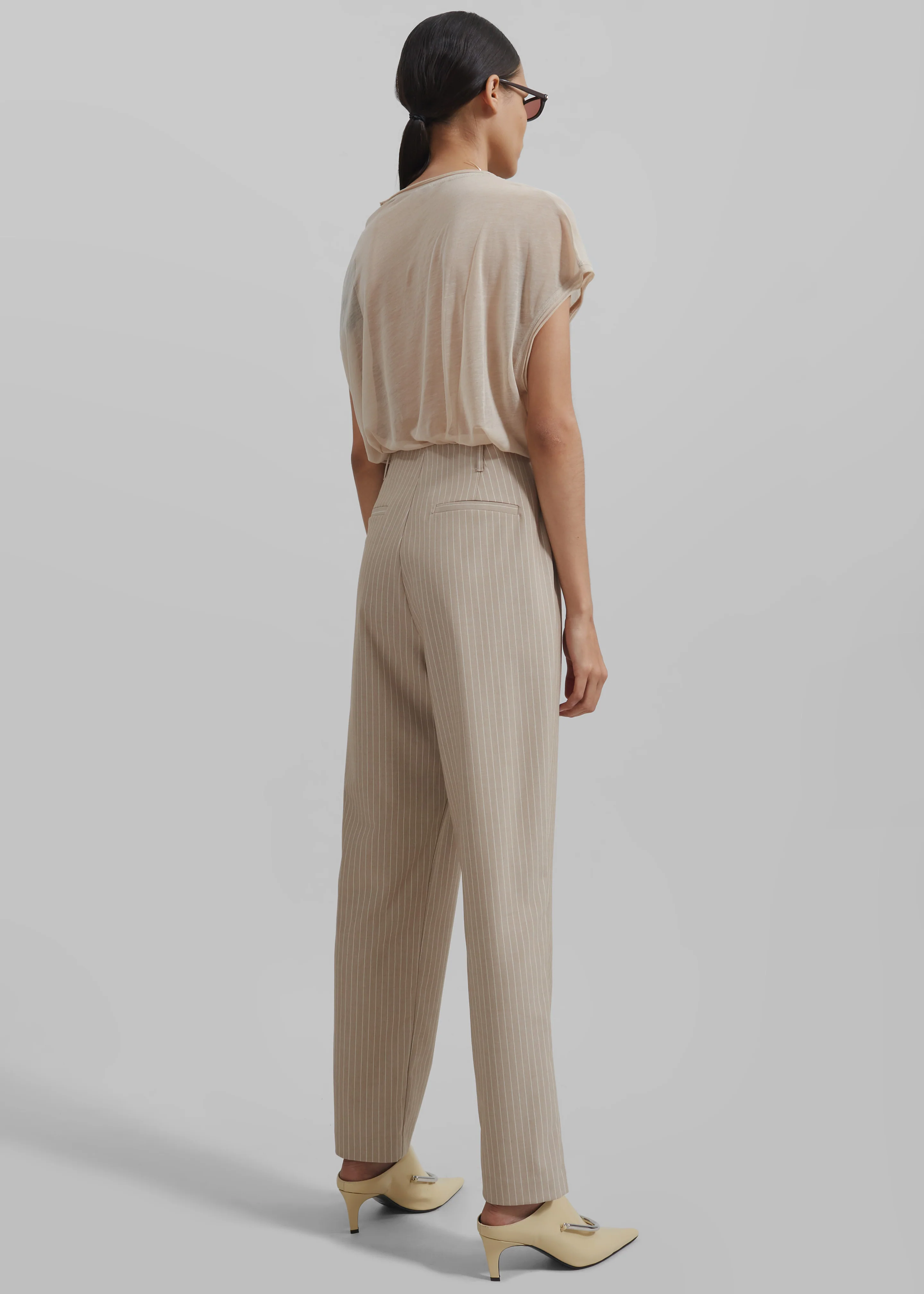 Stasia Pants - Beige Stripe - Image 8