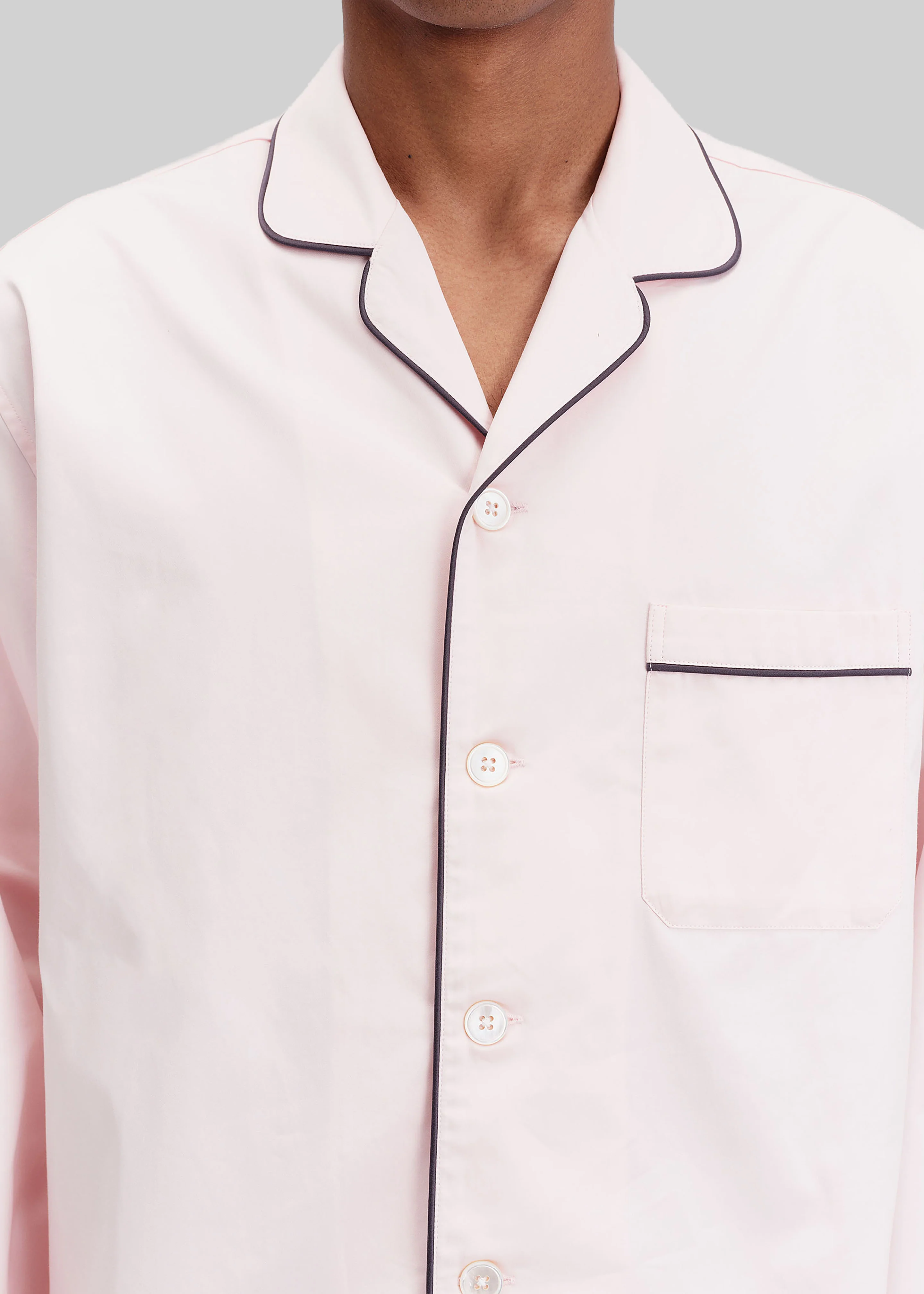 Tekla Sateen Pyjama Shirt - Porter - Image 6