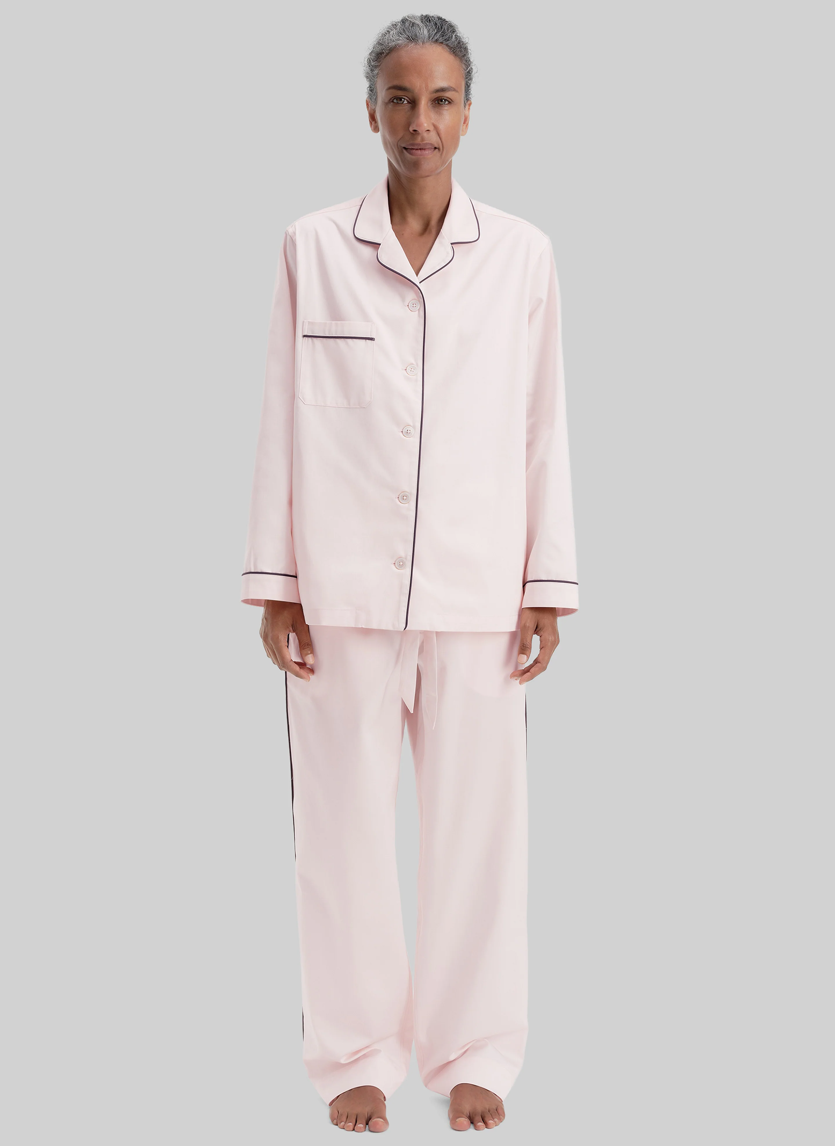 Tekla Sateen Pyjama Shirt - Porter - Image 9