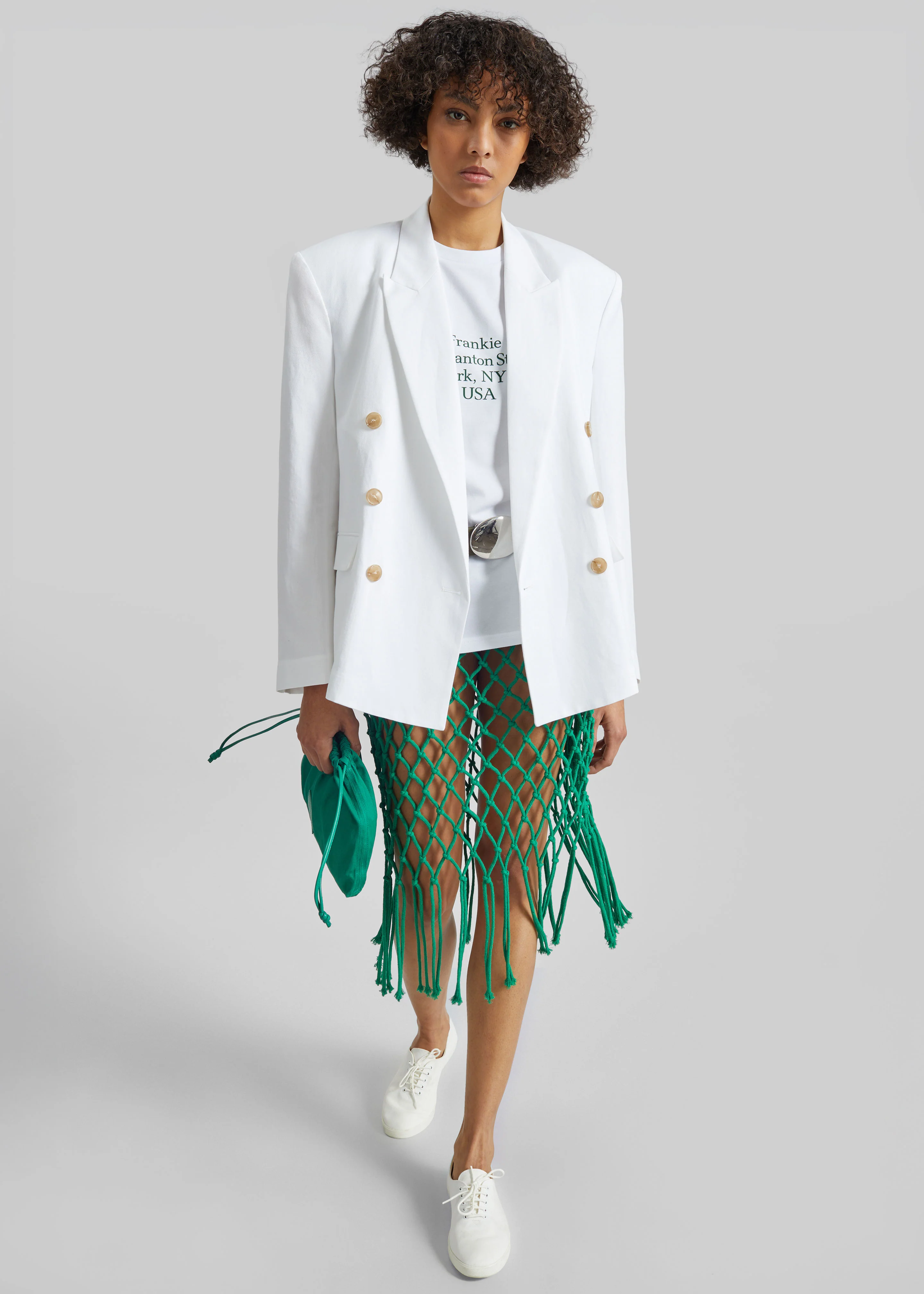 Tfs Stanton T-Shirt - White/Green - Image 3