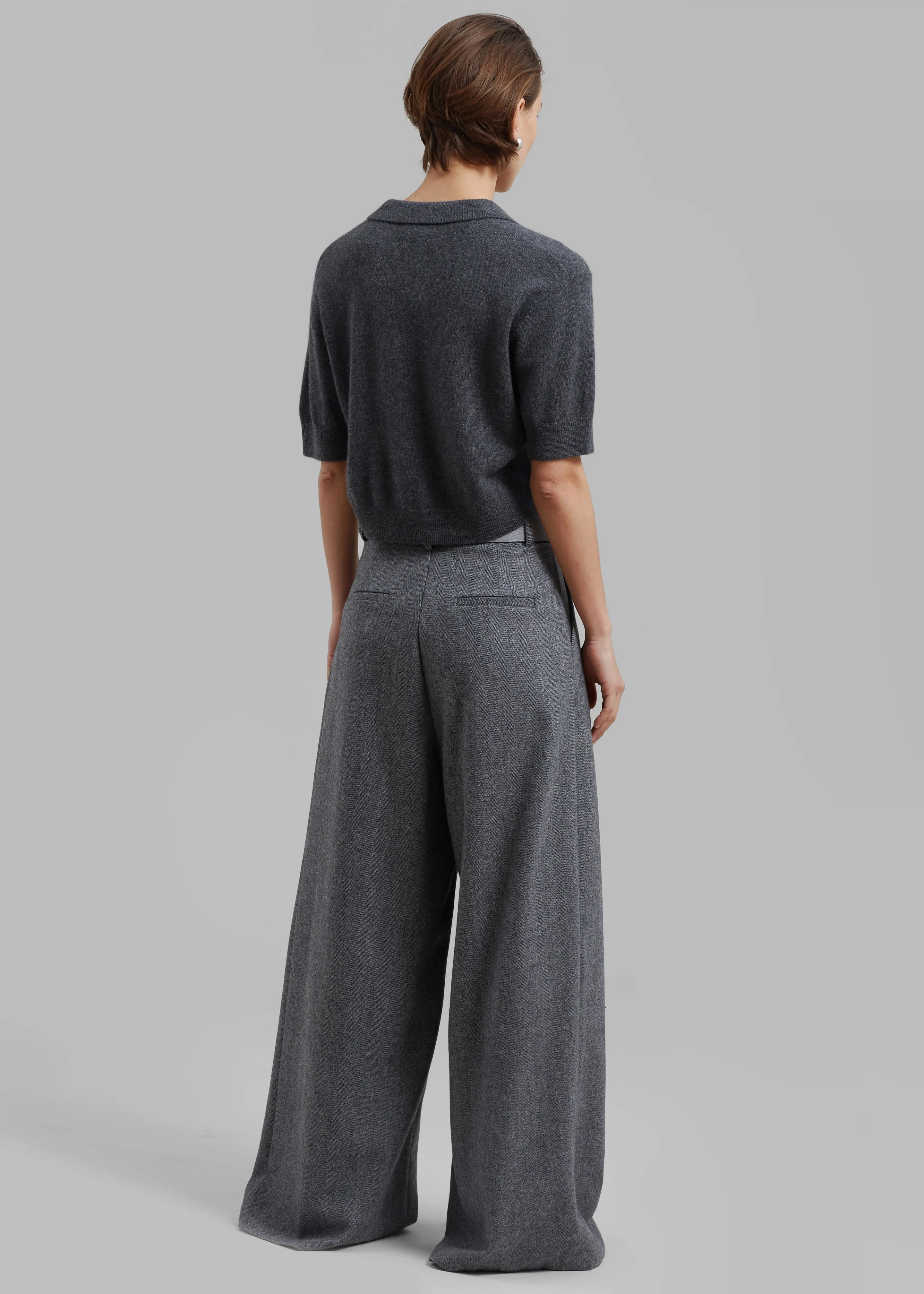 The Garment Piemonte Cropped Sweater - Grey Melange - Image 6