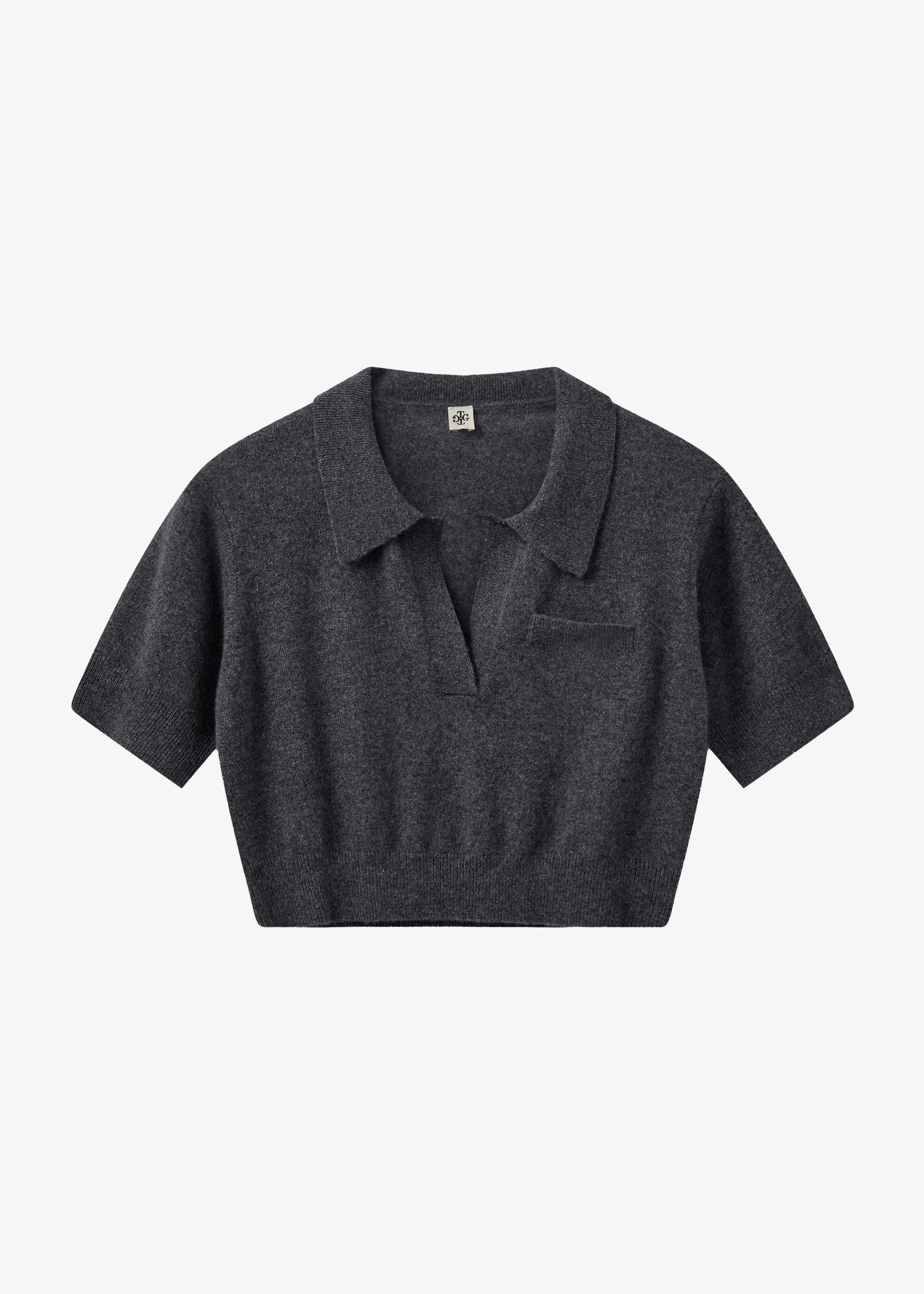 The Garment Piemonte Cropped Sweater - Grey Melange - Image 8