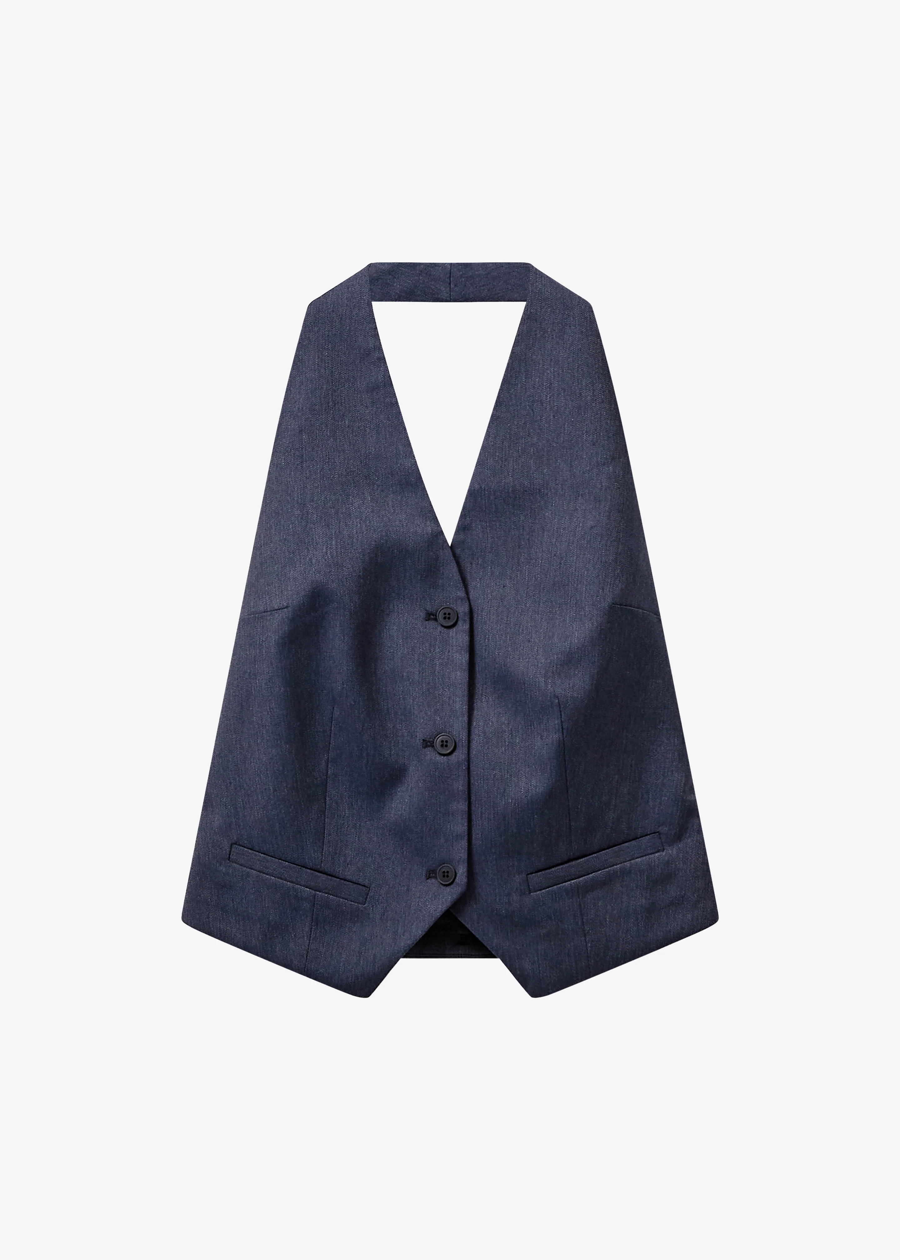 The Garment Pluto Halterneck Vest - Blue Melange - Image 8