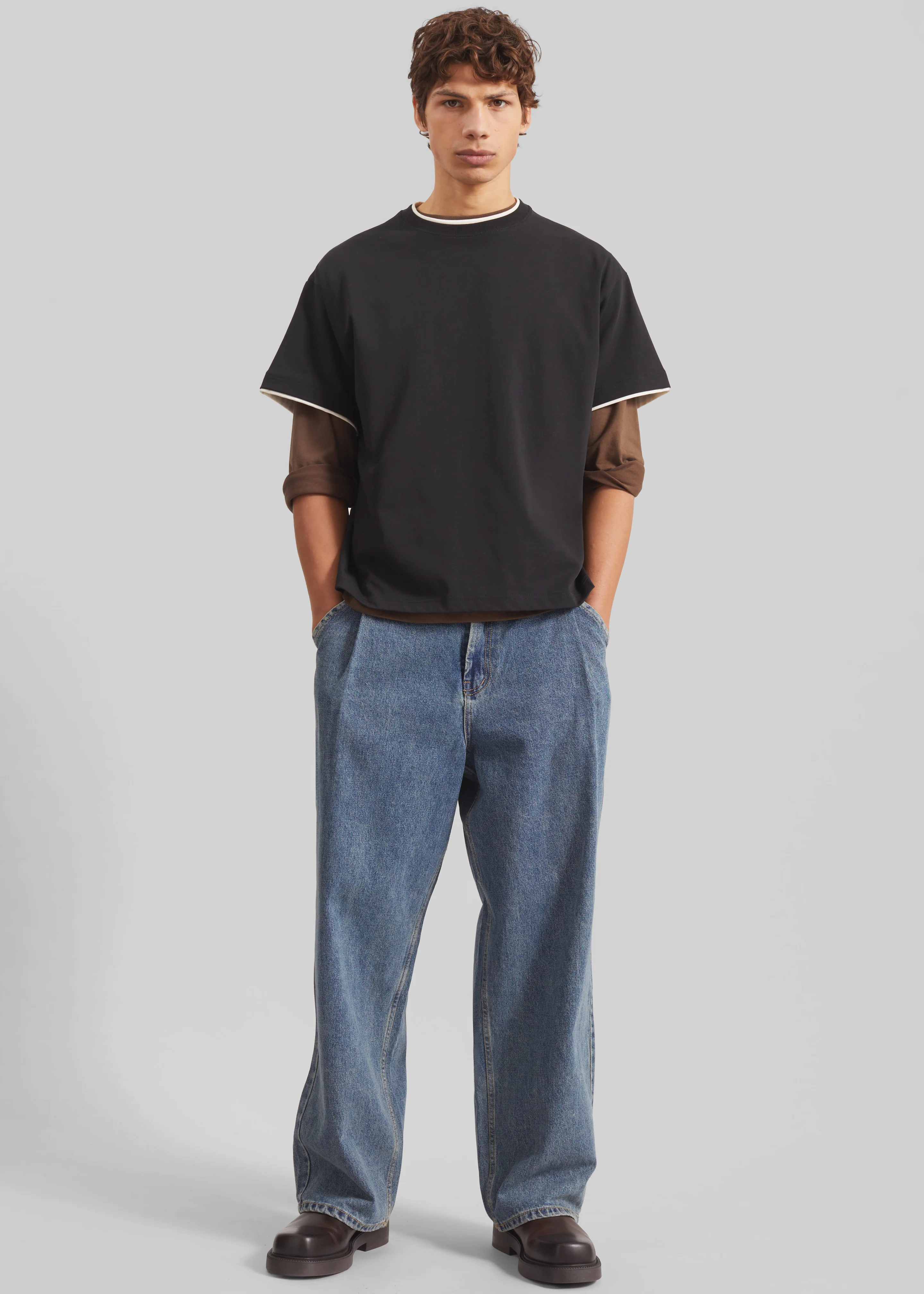 Trafal Wide Jeans - Blue Wash - Image 2