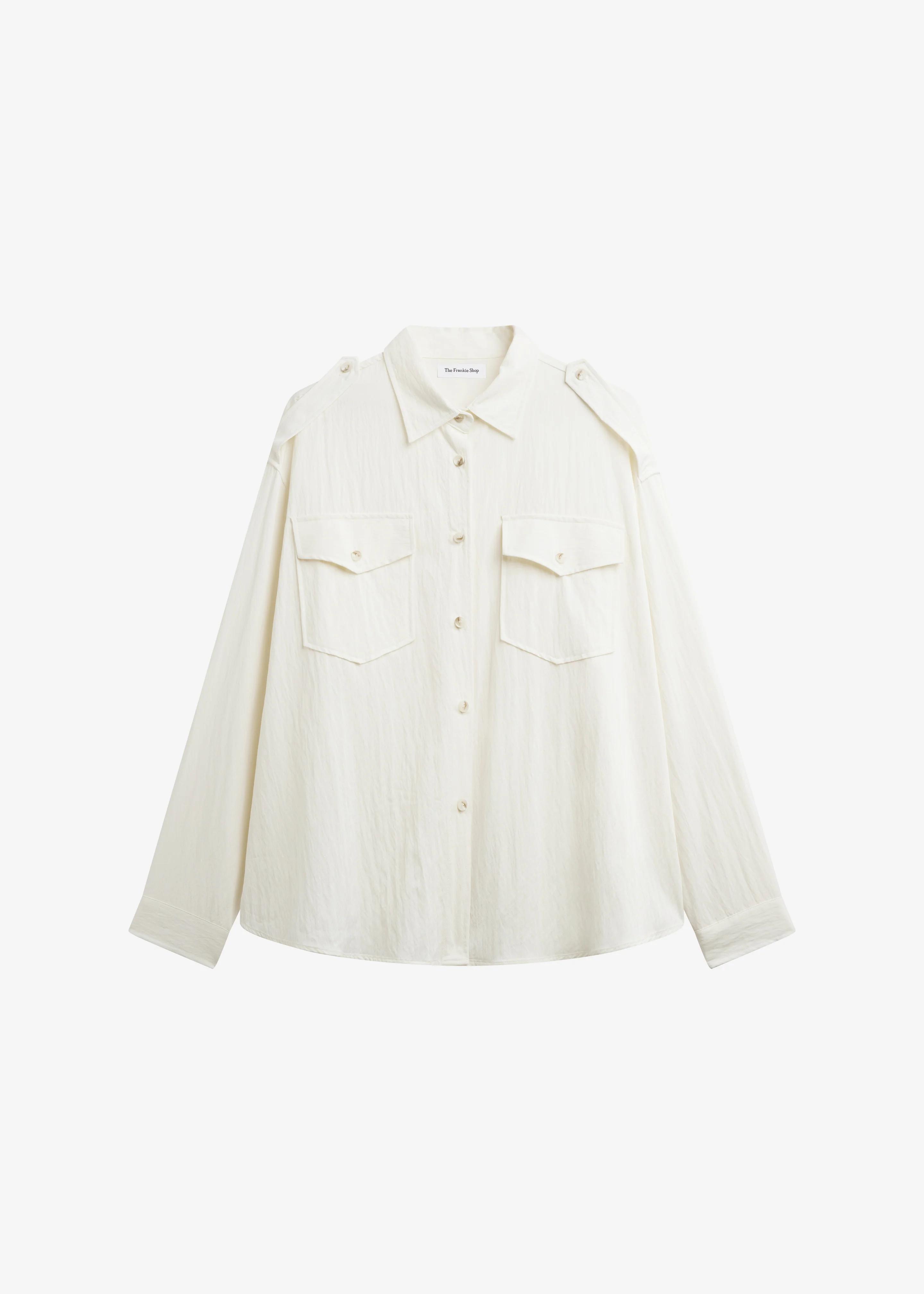 Trevi Textured Cargo Shirt - Cream - Image 8