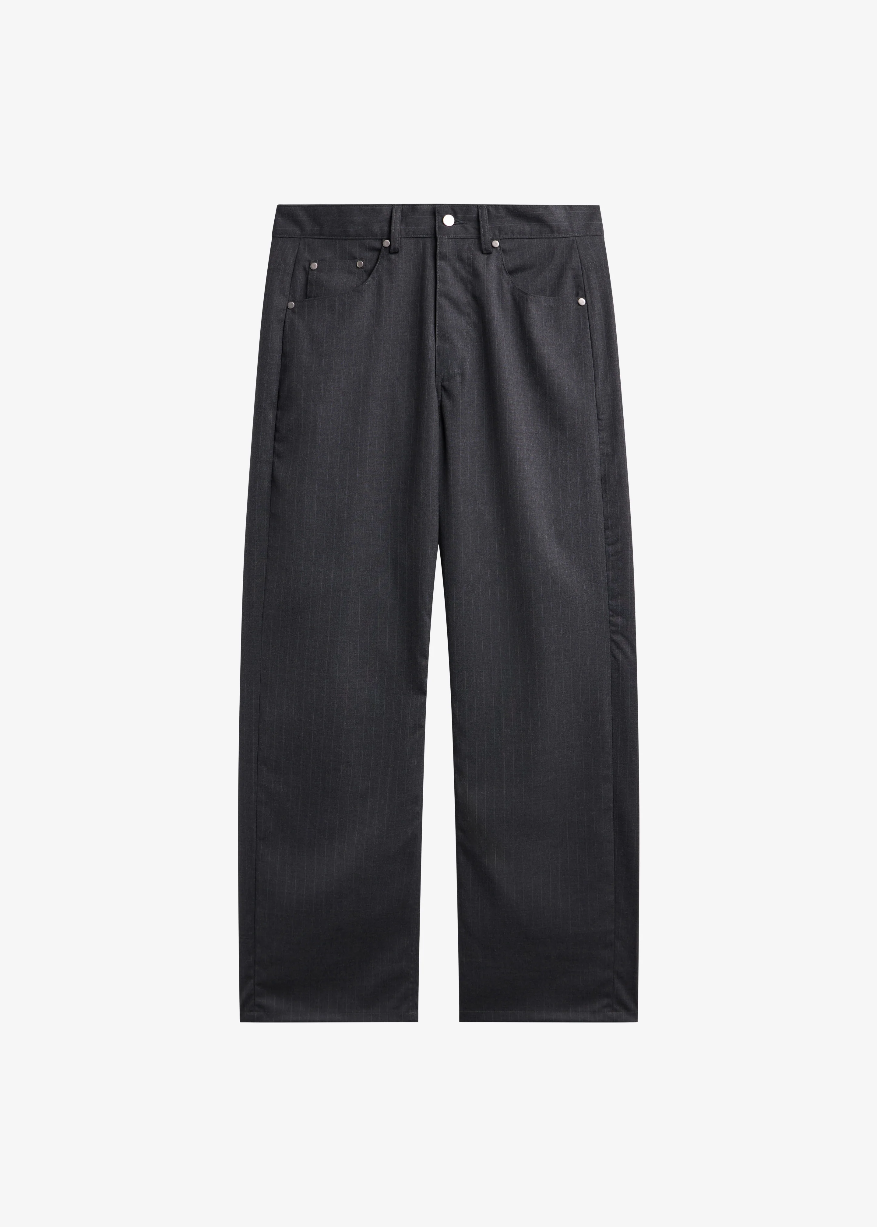 Trieste Straight Pants - Charcoal Pinstripe - Image 10