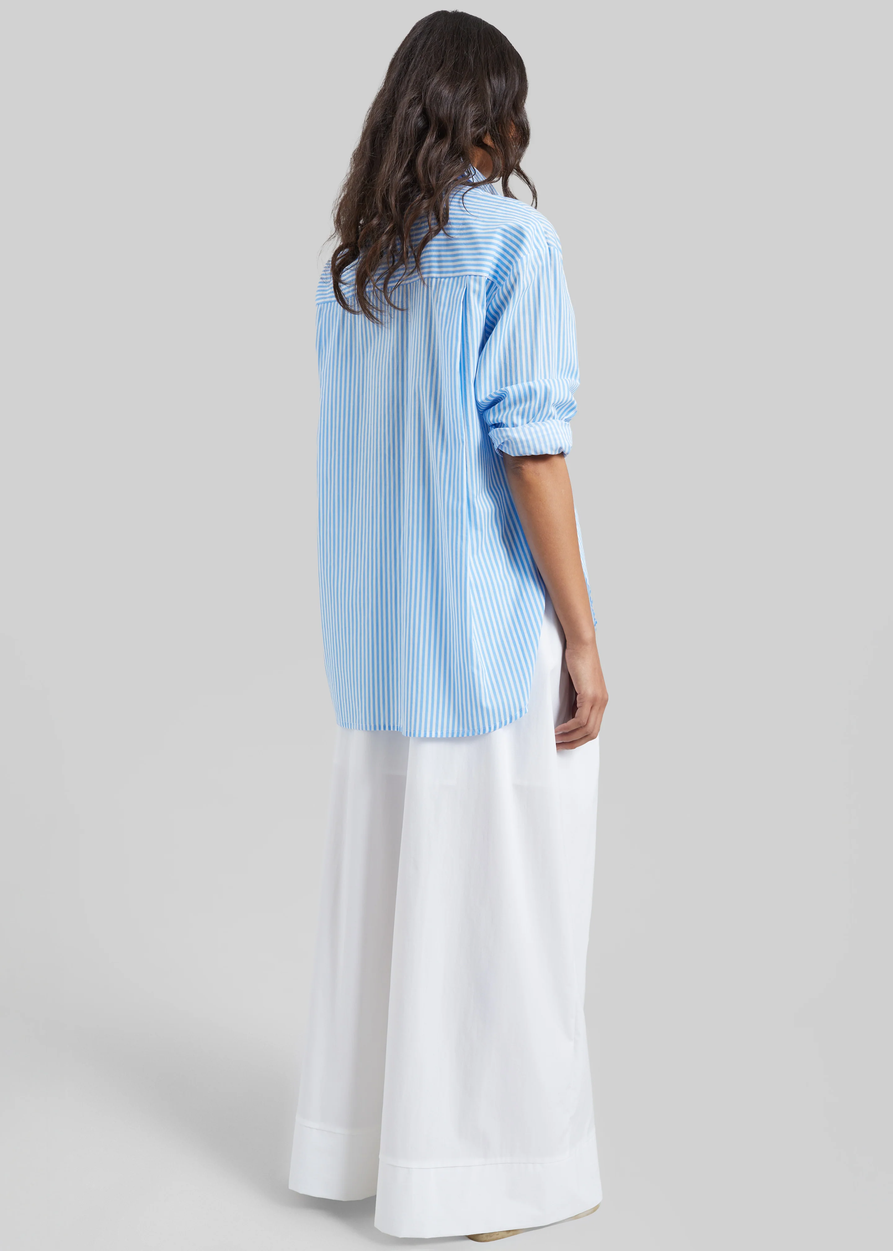 Trivio Poplin Wide Leg Pants - White - Image 5