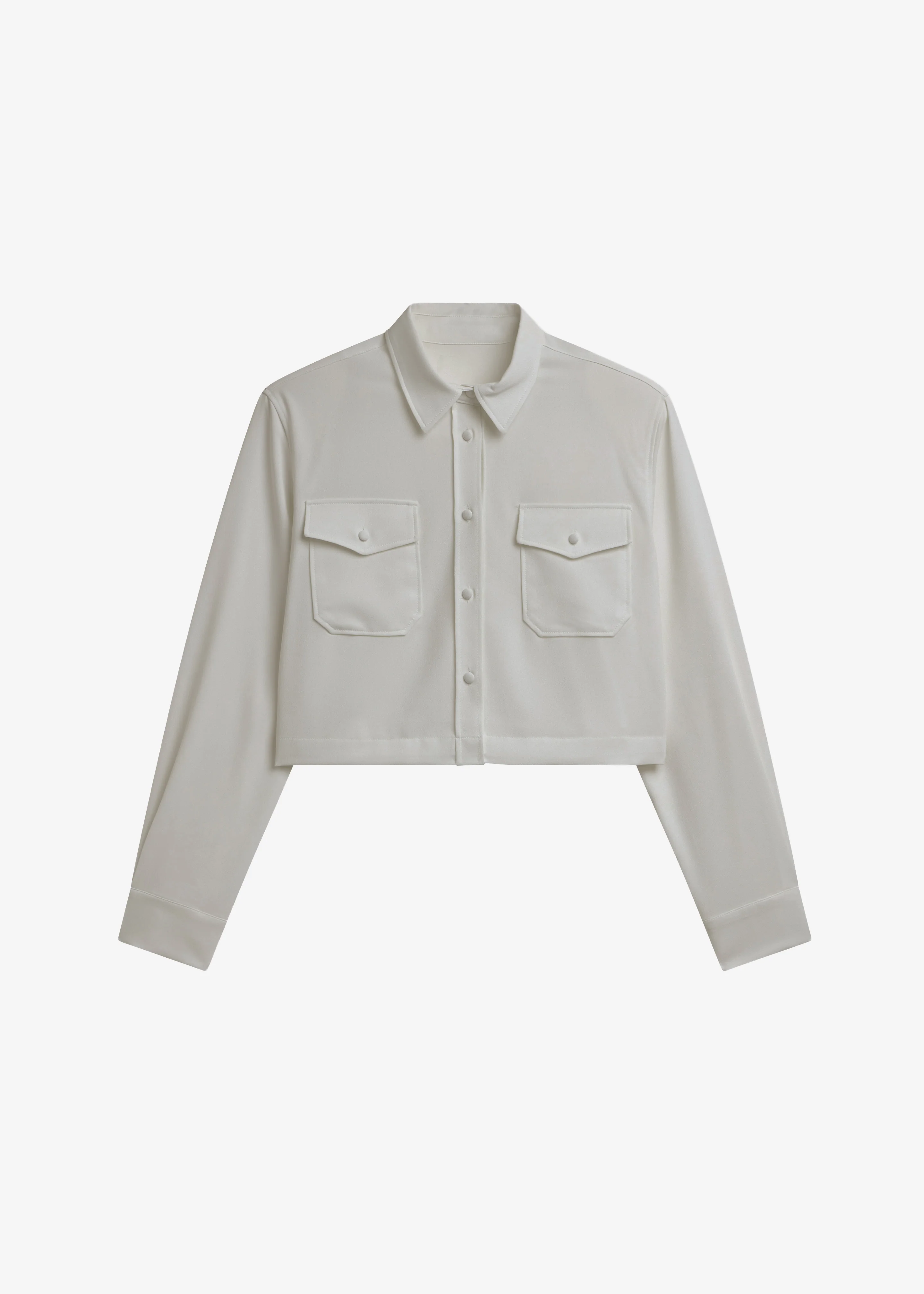 Visen Padded Boxy Shirt - Taupe - Image 11