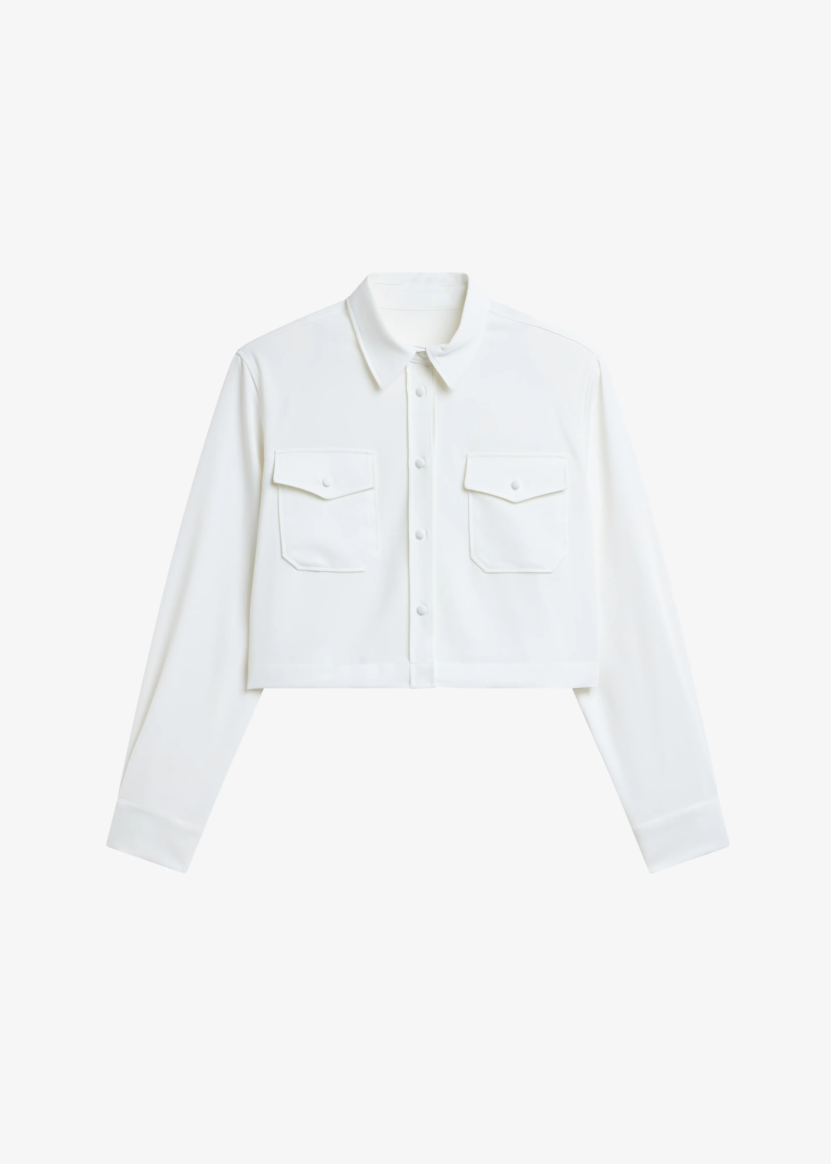 Visen Padded Boxy Shirt - White - Image 8